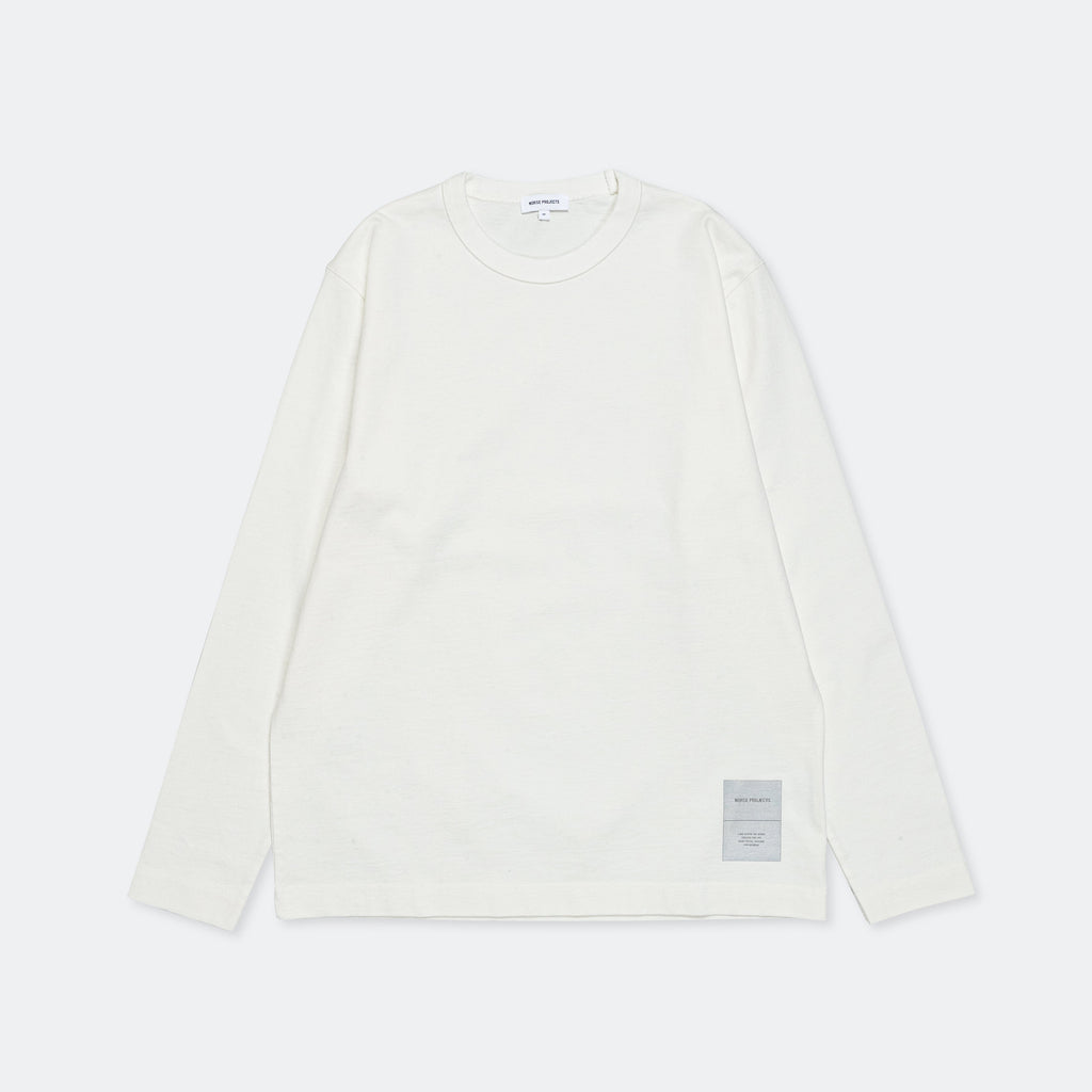 Holger Relaxed Organic Heavy Tab Series LS T-Shirt - White