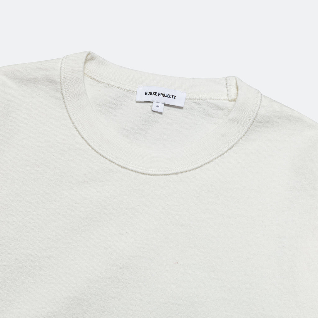 Holger Relaxed Organic Heavy Tab Series LS T-Shirt - White