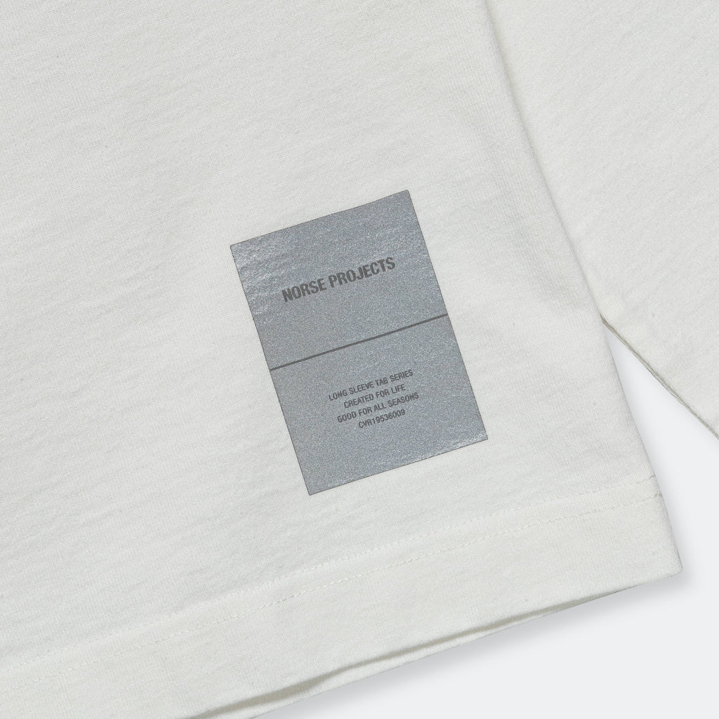 Holger Relaxed Organic Heavy Tab Series LS T-Shirt - White