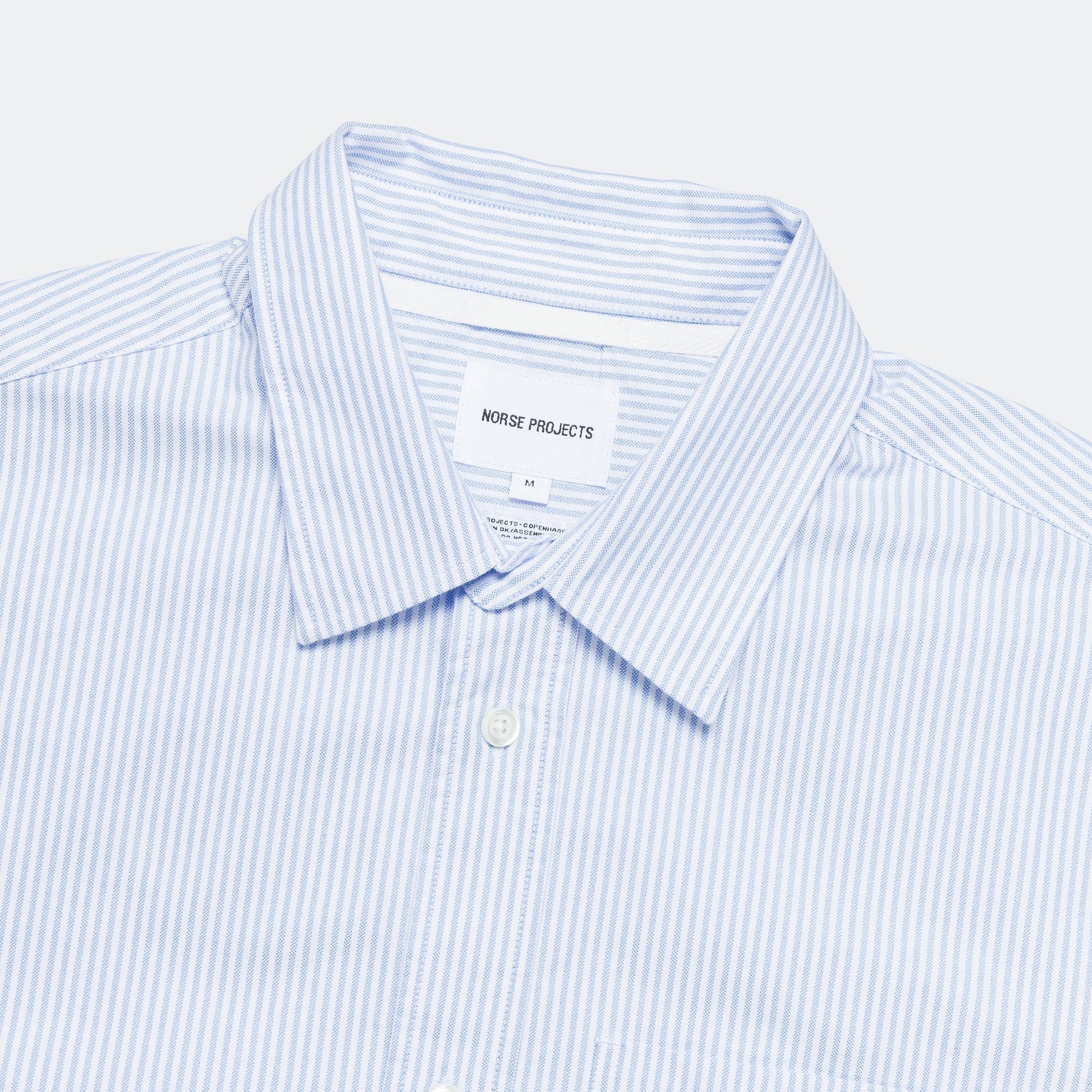 Ivan Oxford Monogram SS Shirt - Blue Stripe