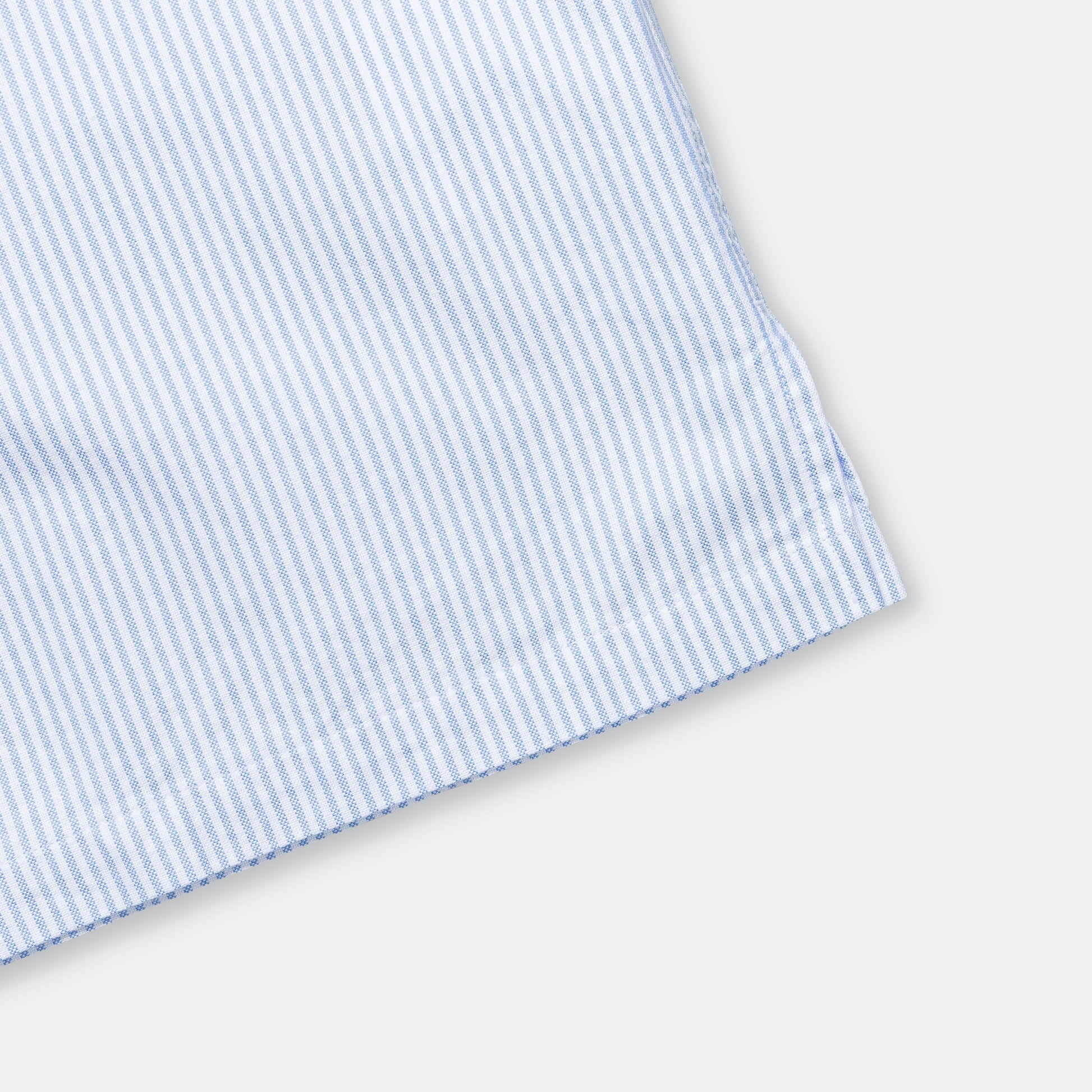 Ivan Oxford Monogram SS Shirt - Blue Stripe