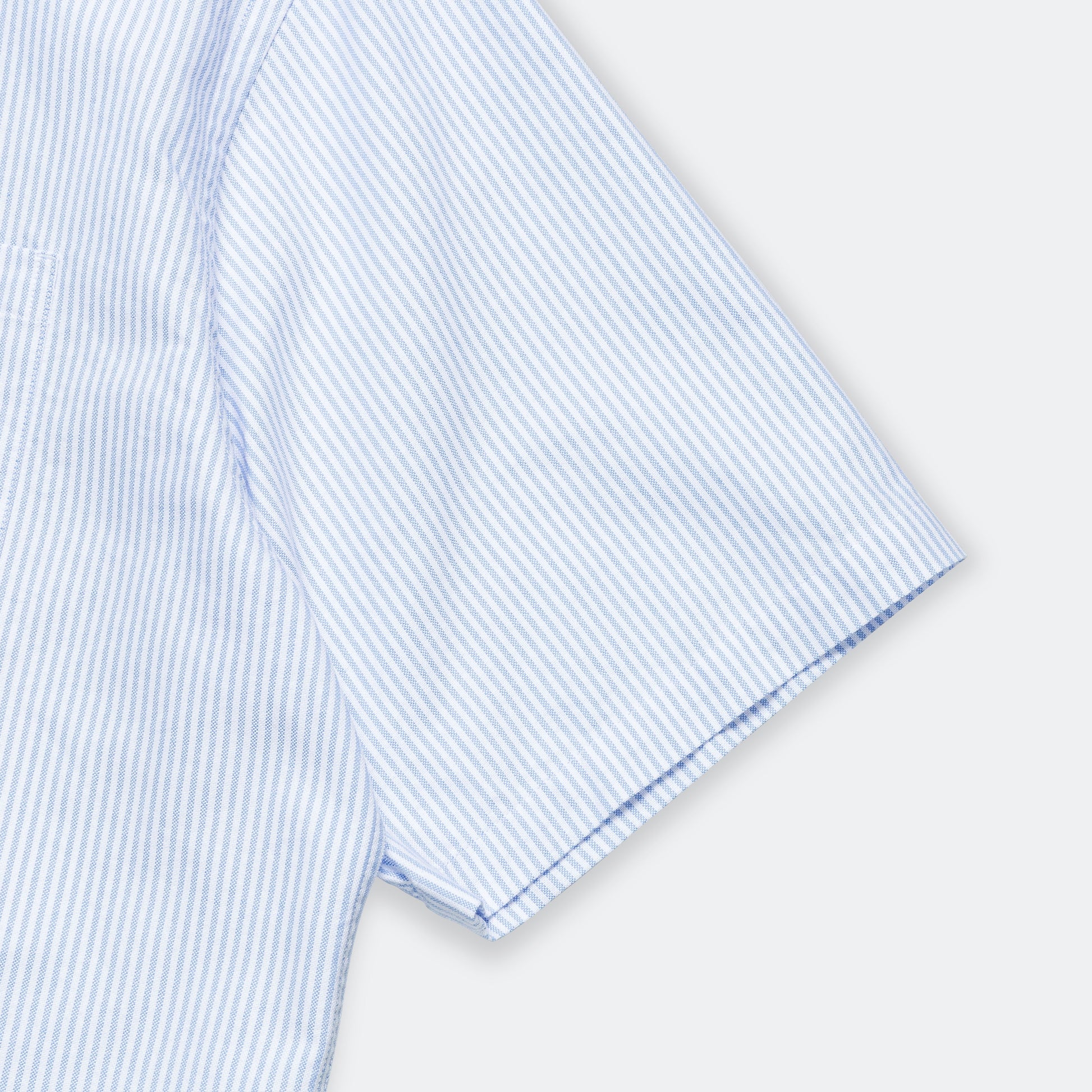 Ivan Oxford Monogram SS Shirt - Blue Stripe