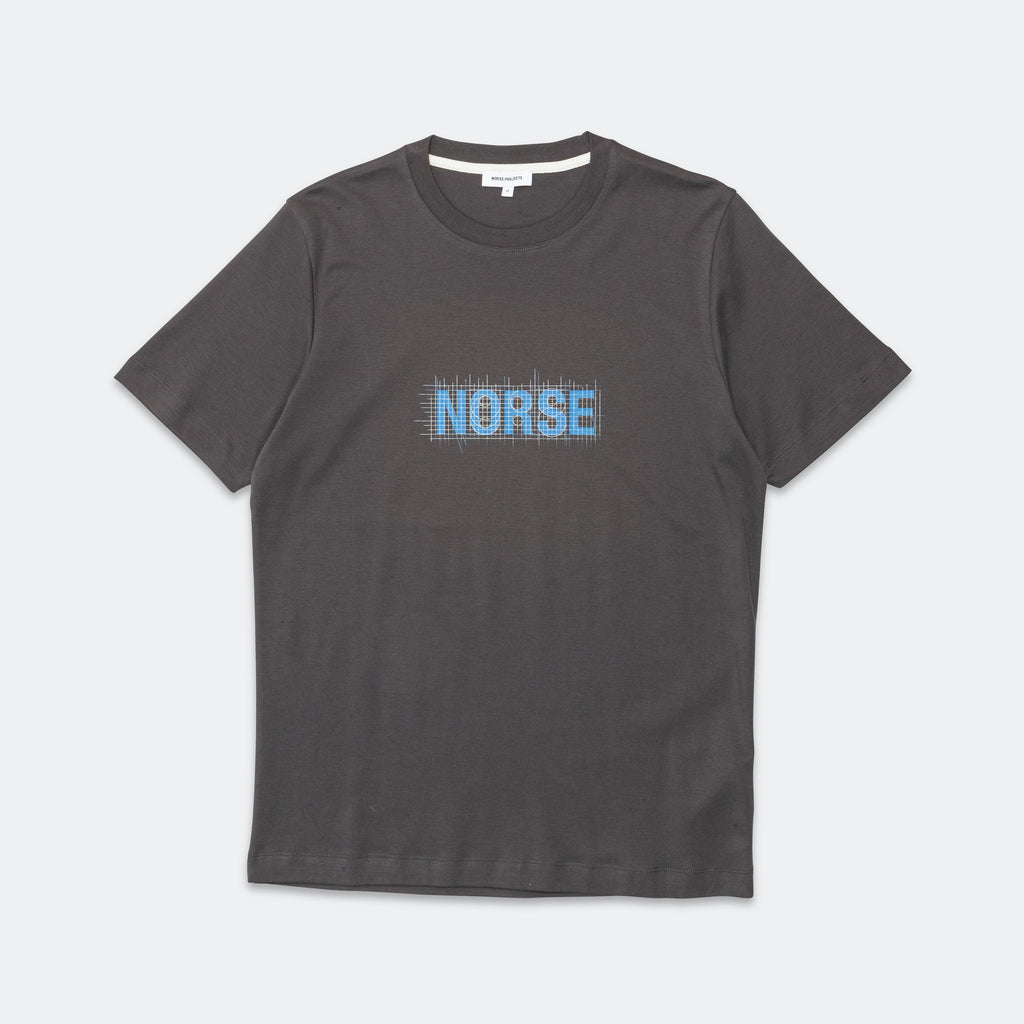 Jakob Organic Interlock Jersey Print 2 - Battleship Grey