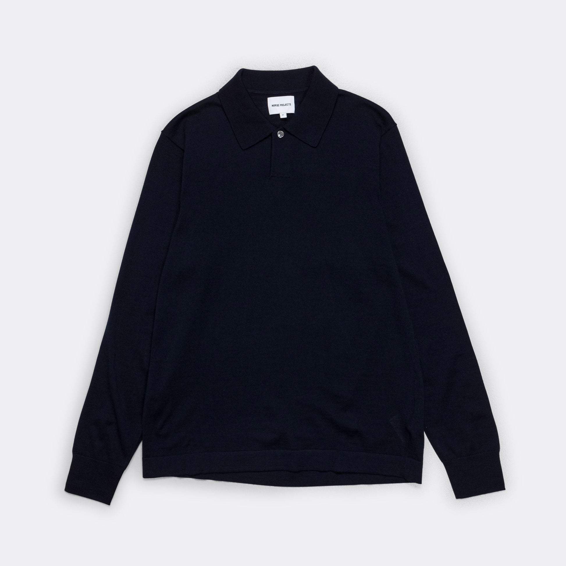 Jon Tech Merino LS Polo - Dark Navy