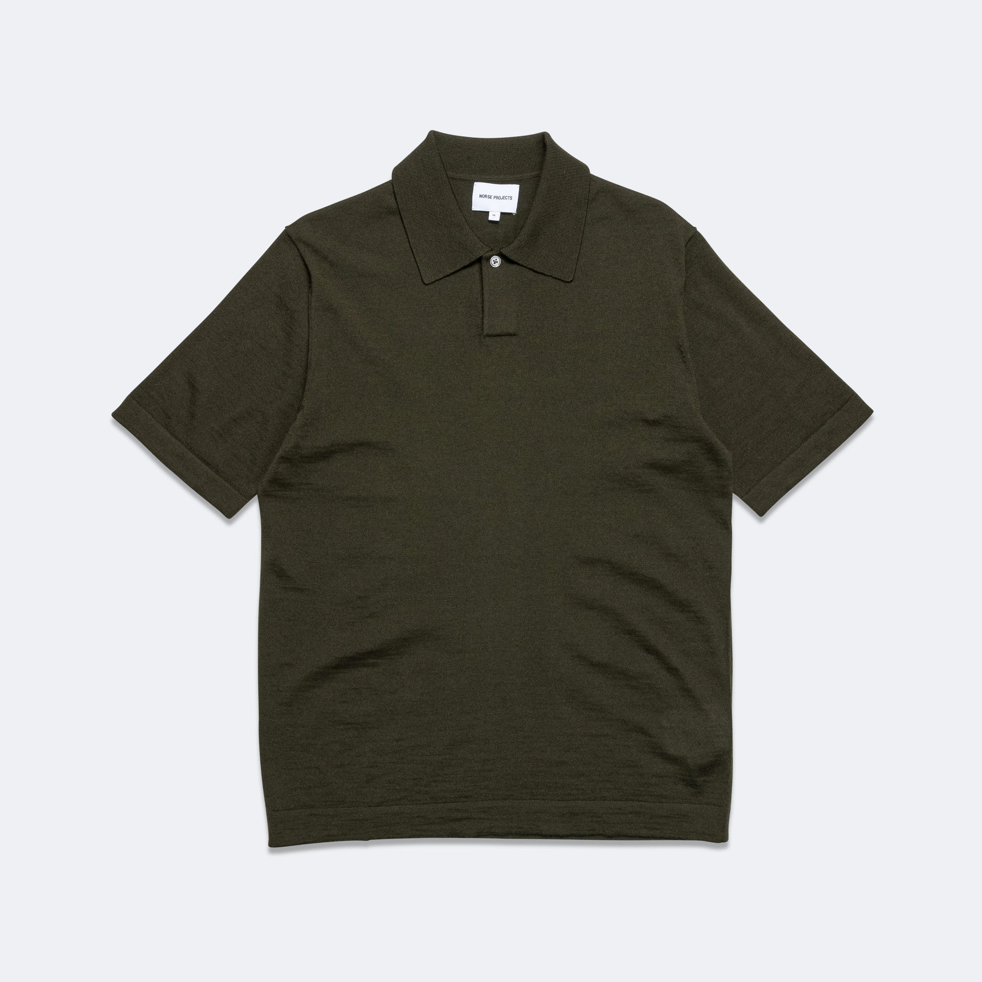Jon Tech Merino SS Polo - Army Green