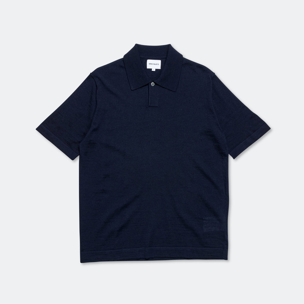 Jon Tech Merino SS Polo - Dark Navy