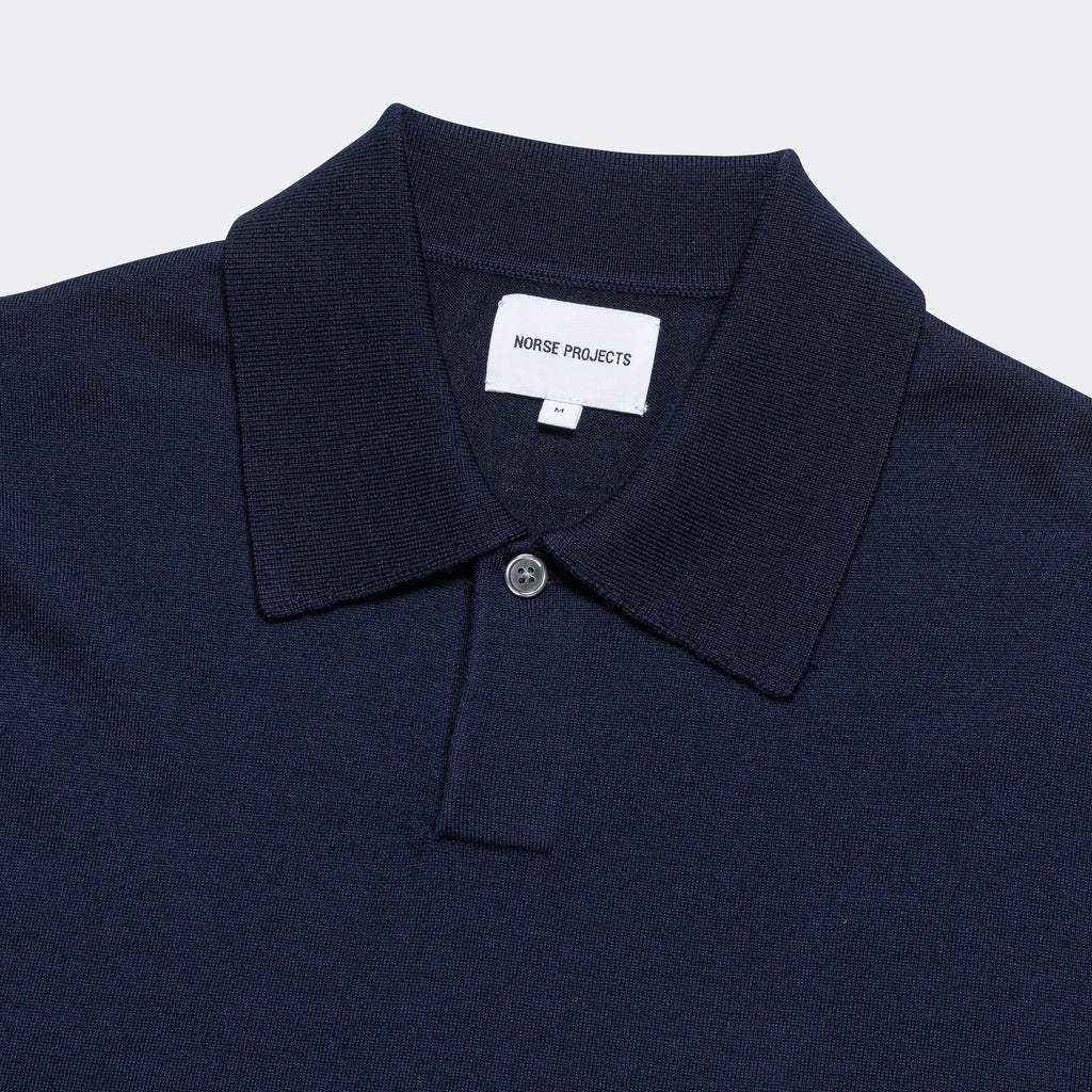 Jon Tech Merino SS Polo - Dark Navy
