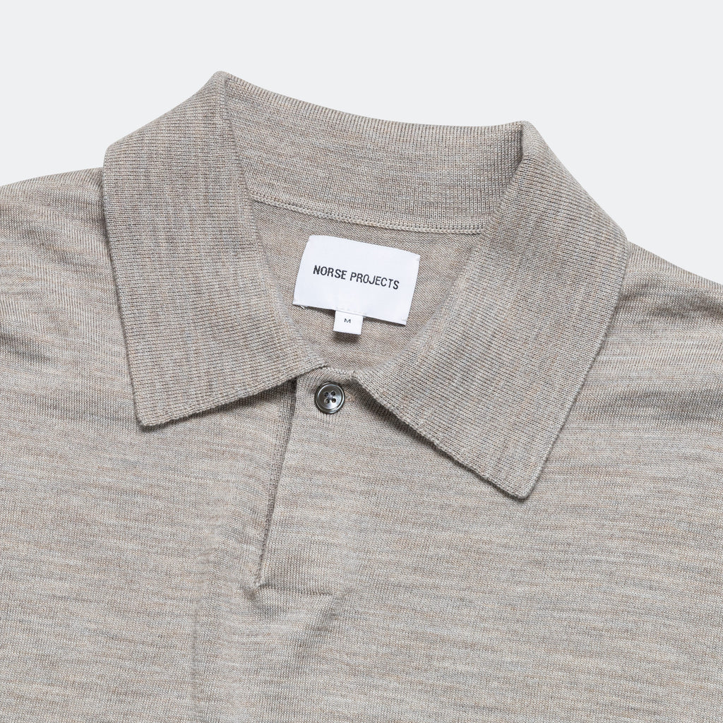 Jon Tech Merino SS Polo - Sand