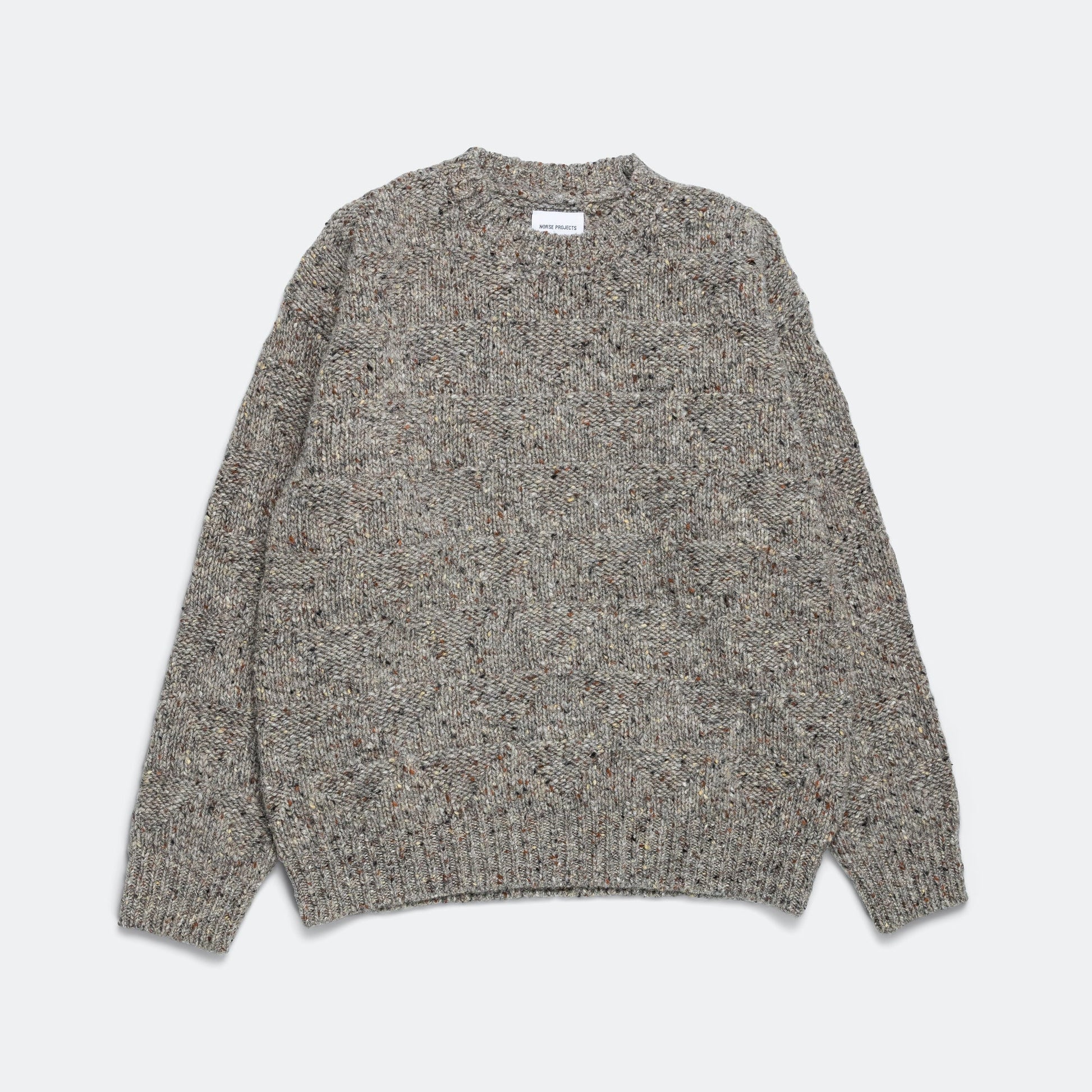Jonas Donegal Diamond Sweater - Grey Melange
