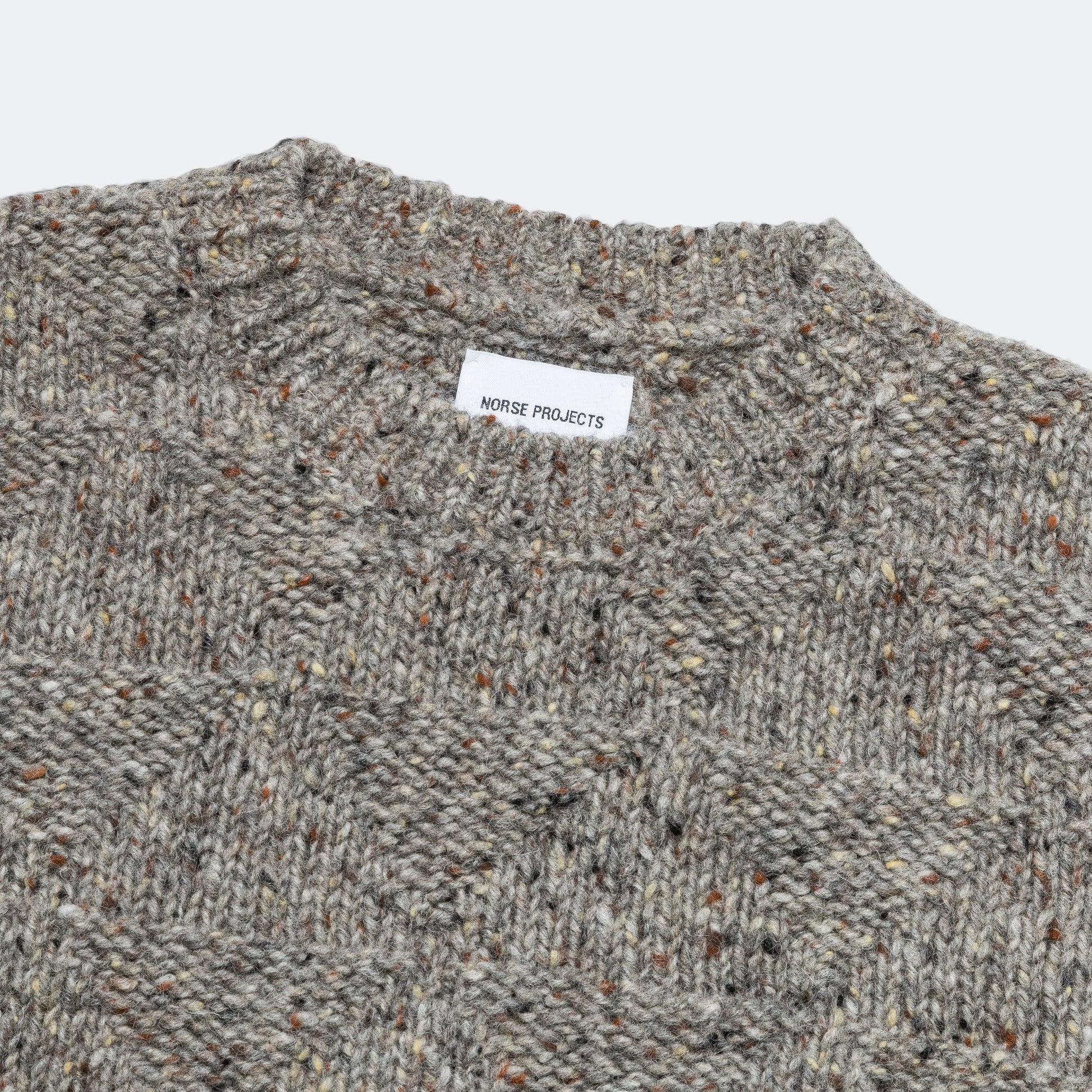 Jonas Donegal Diamond Sweater - Grey Melange