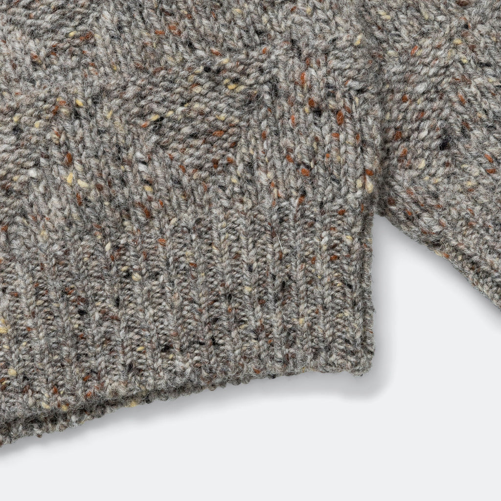 Jonas Donegal Diamond Sweater - Grey Melange