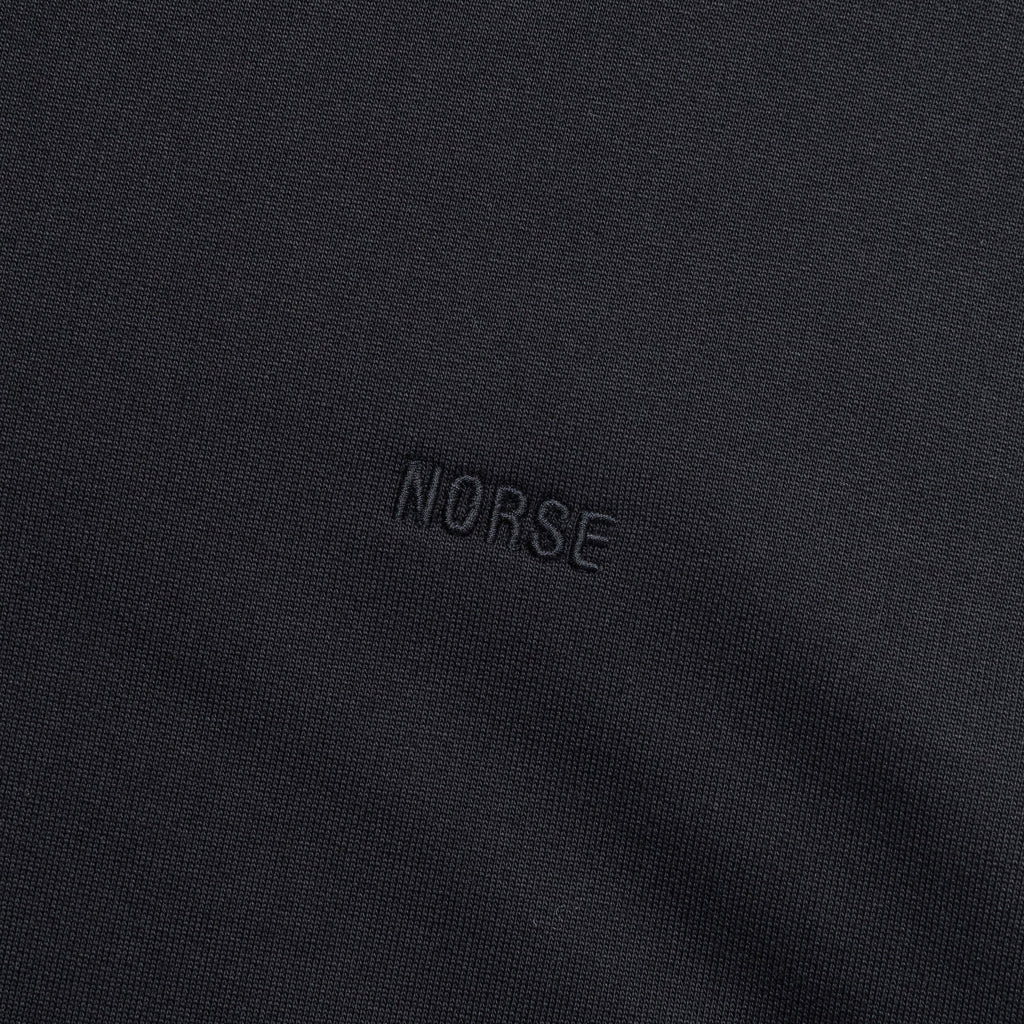 Ketel Relaxed Organic NORSE Logo Half Zip - Black