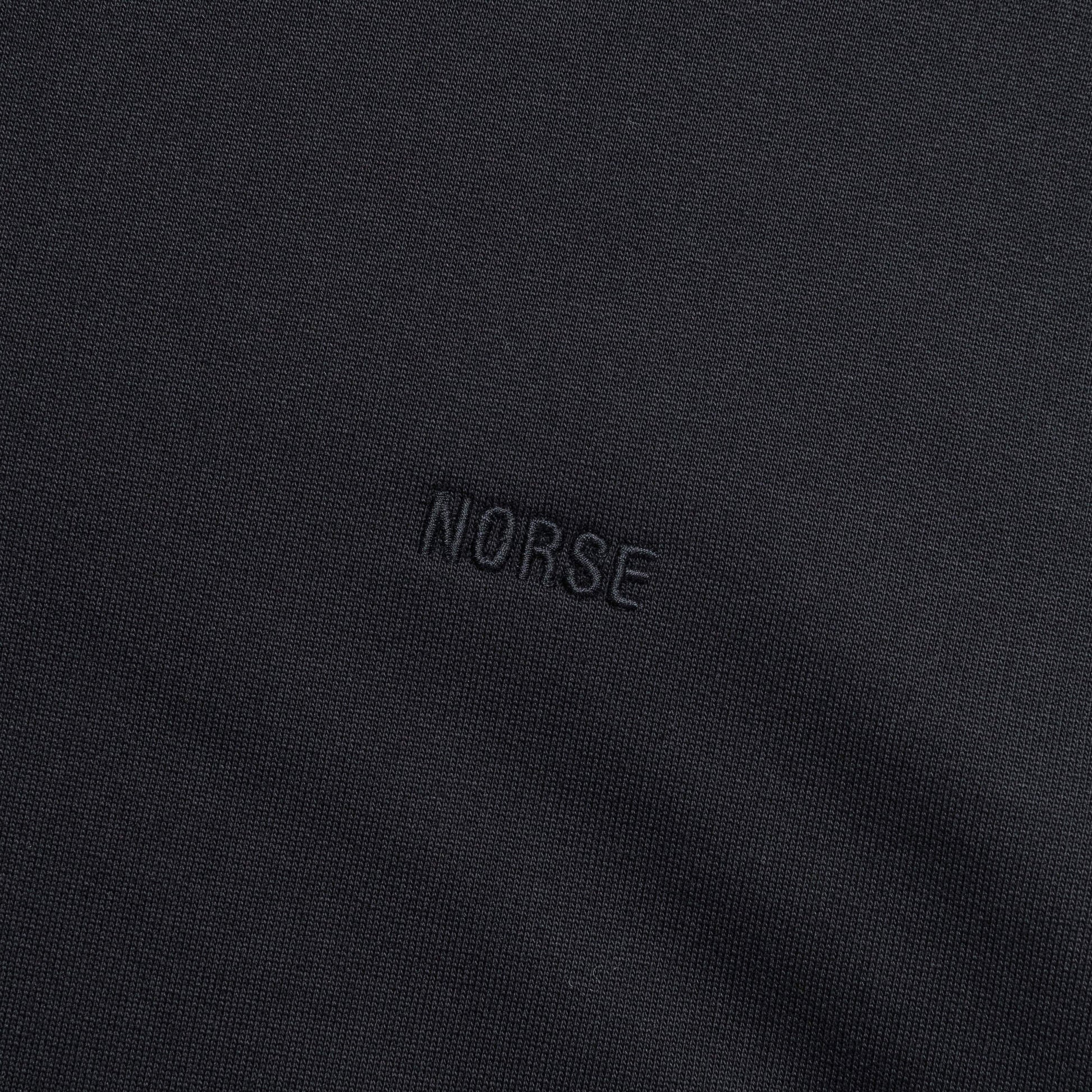 Ketel Relaxed Organic NORSE Logo Half Zip - Black
