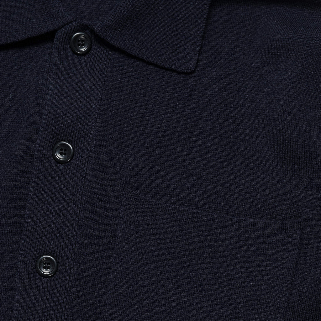 Kian Merino Cotton Milano Polo - Dark Navy