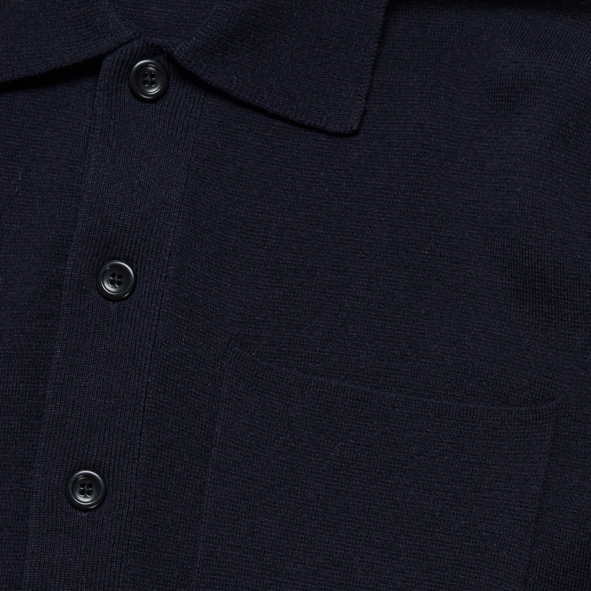 Kian Merino Cotton Milano Polo - Dark Navy