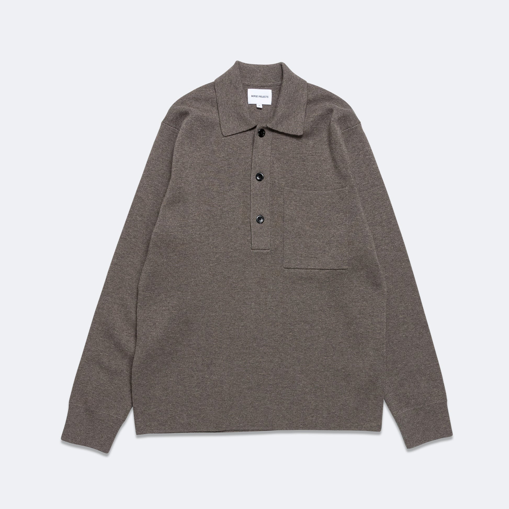 Kian Merino Cotton Milano Polo - Warm Grey