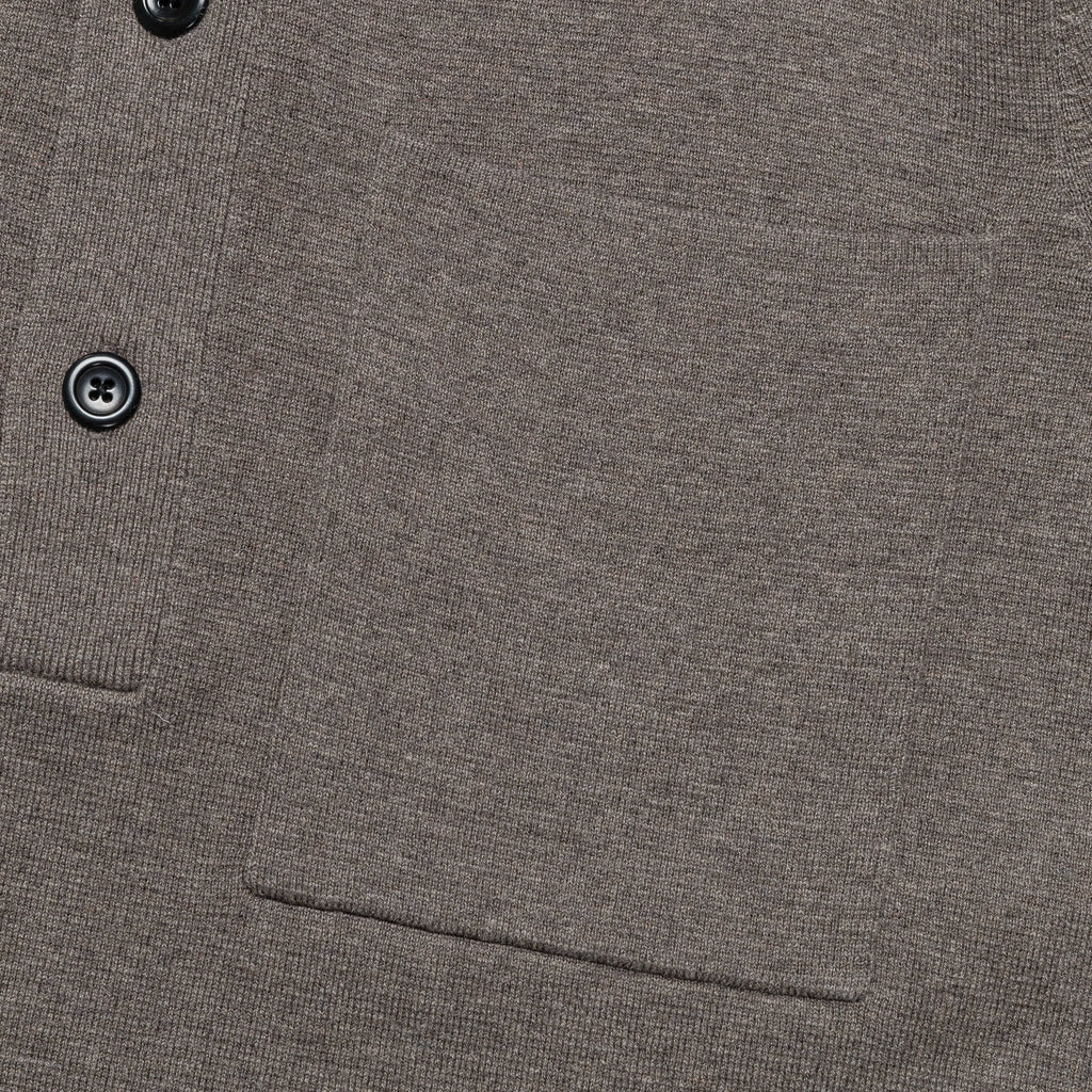 Kian Merino Cotton Milano Polo - Warm Grey