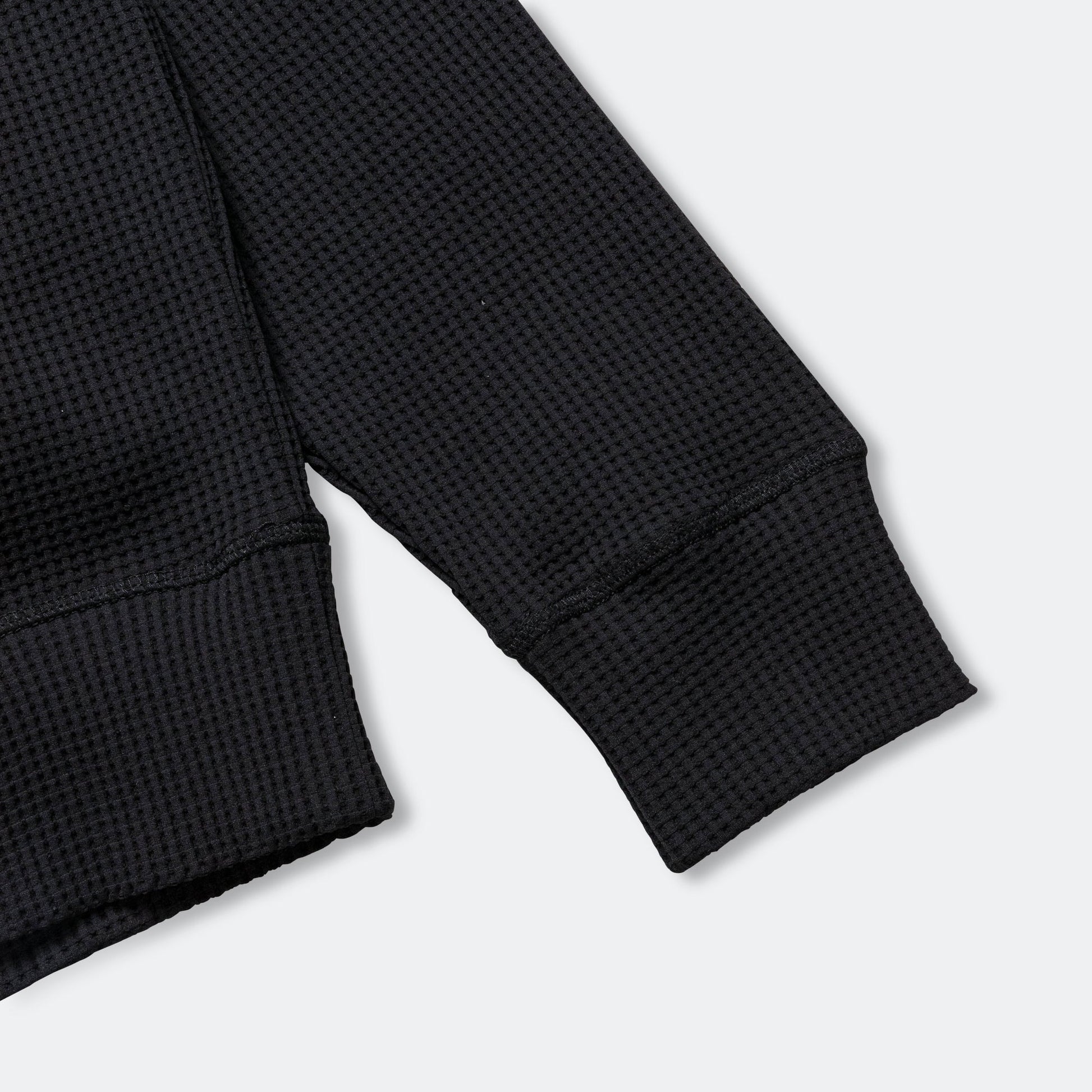 Kristian Relaxed Tech Waffle Sweater - Black
