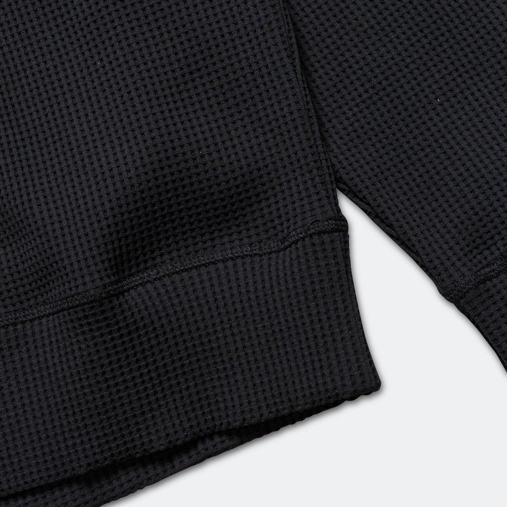 Kristian Relaxed Tech Waffle Sweater - Black