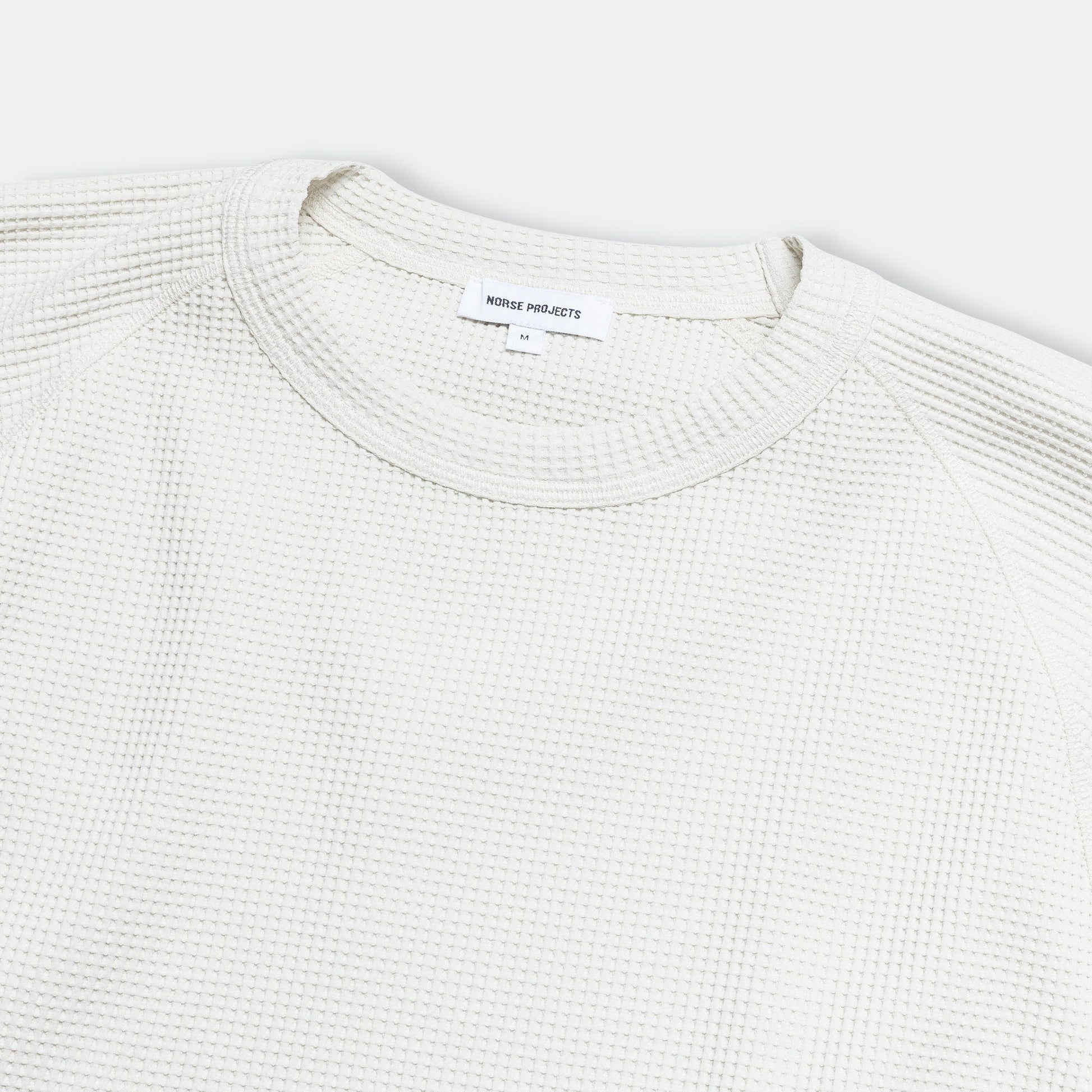 Kristian Relaxed Tech Waffle Sweater - Lucid White