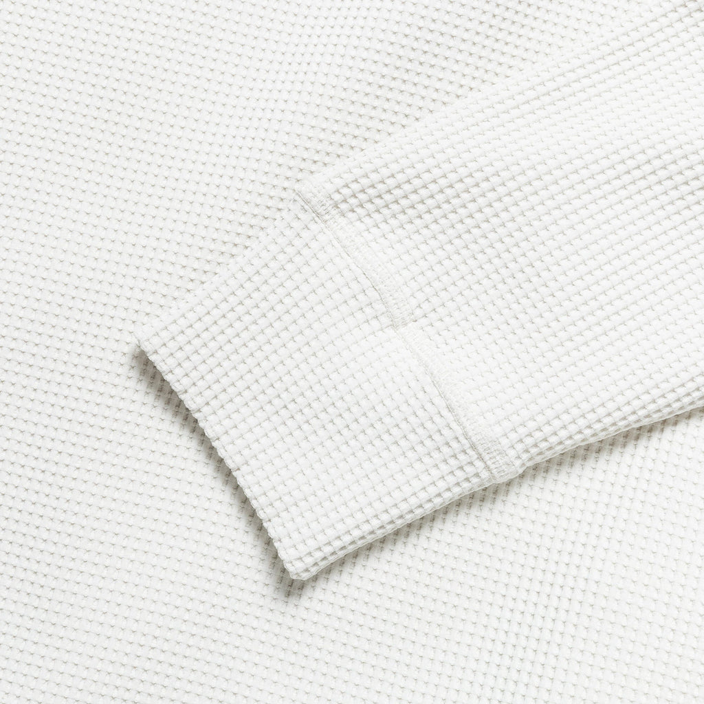Kristian Relaxed Tech Waffle Sweater - Lucid White