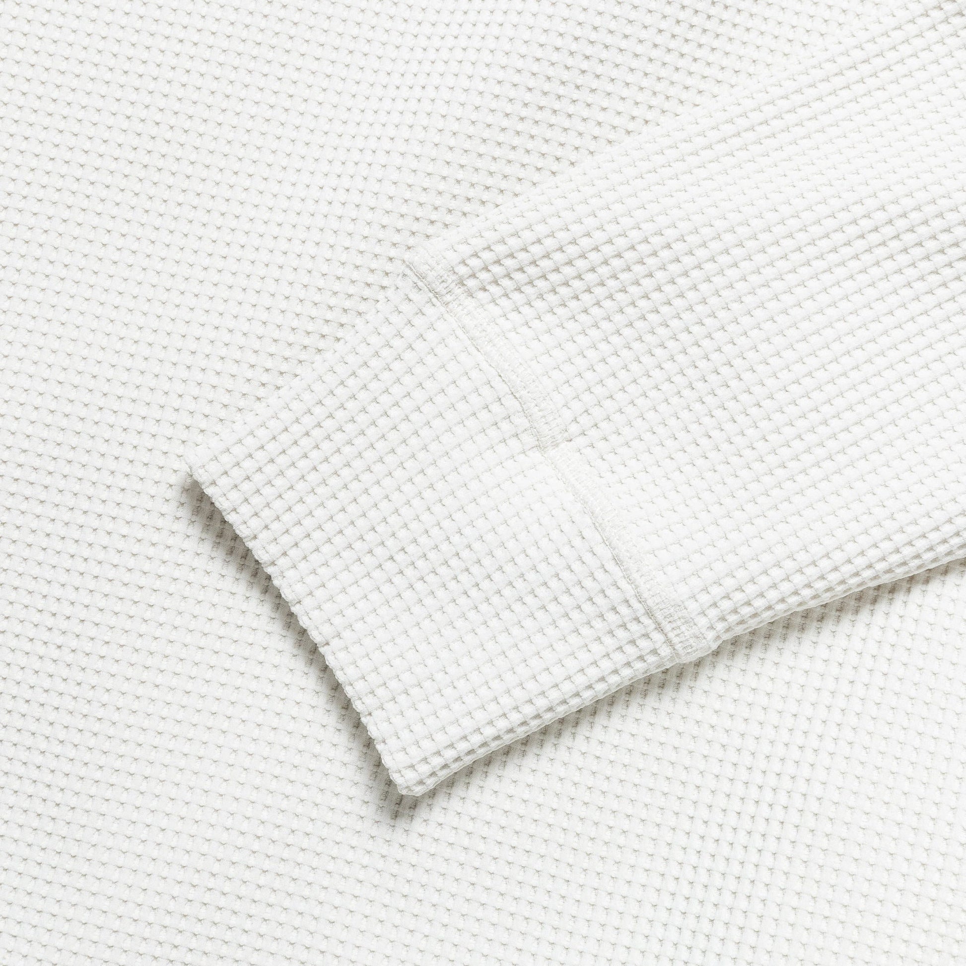 Kristian Relaxed Tech Waffle Sweater - Lucid White