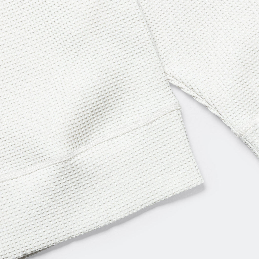 Kristian Relaxed Tech Waffle Sweater - Lucid White