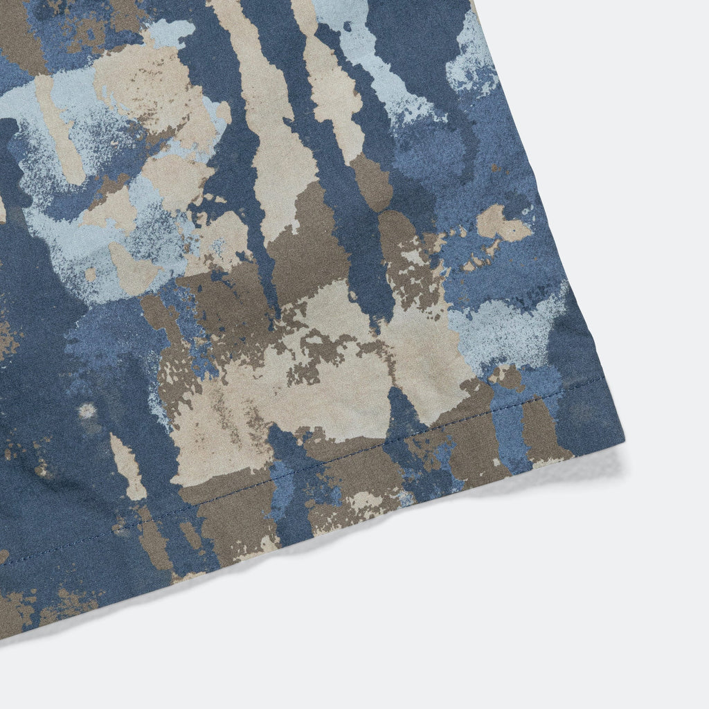 Mads Relaxed Print SS Shirt - Steel Blue