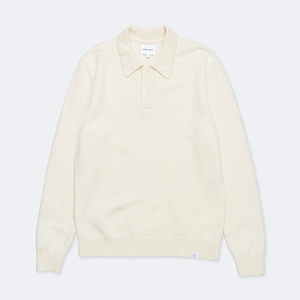 Marco Merino Lambswool Polo - Ecru