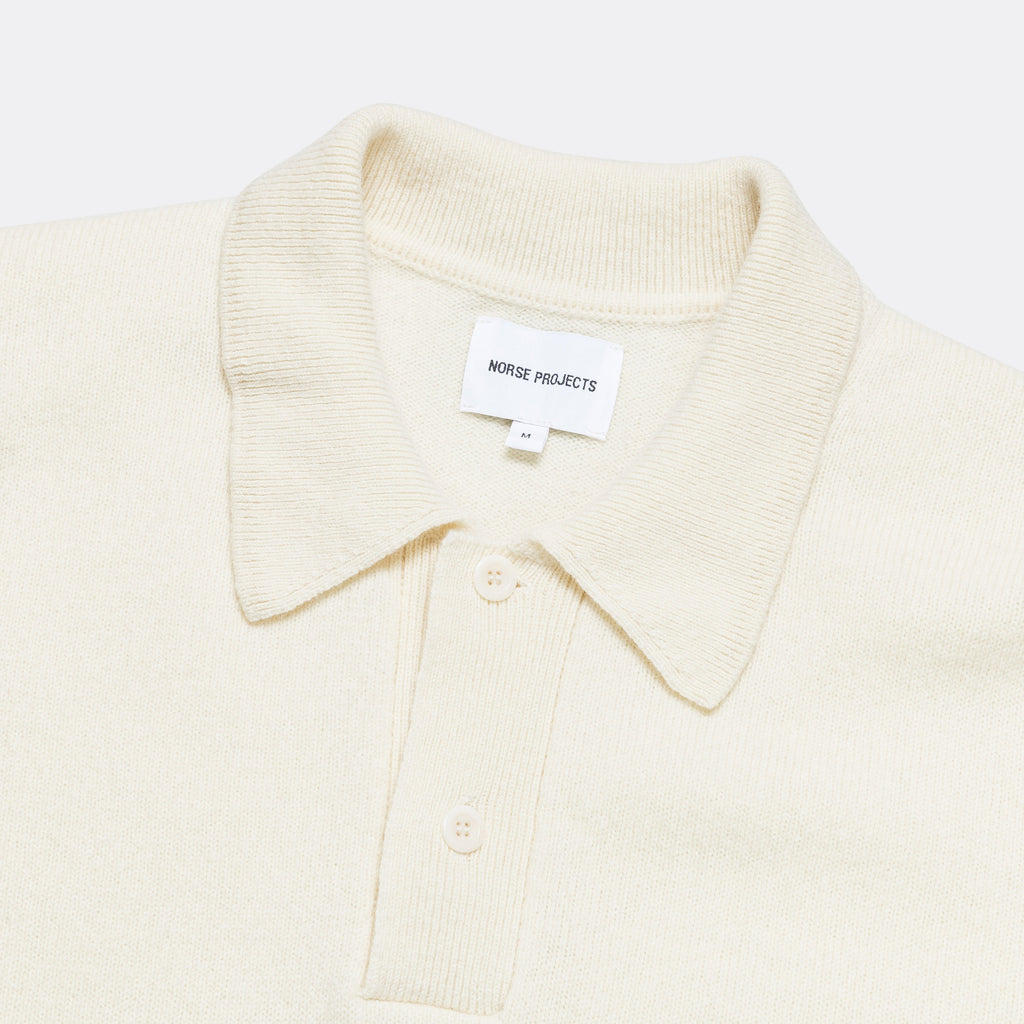 Marco Merino Lambswool Polo - Ecru