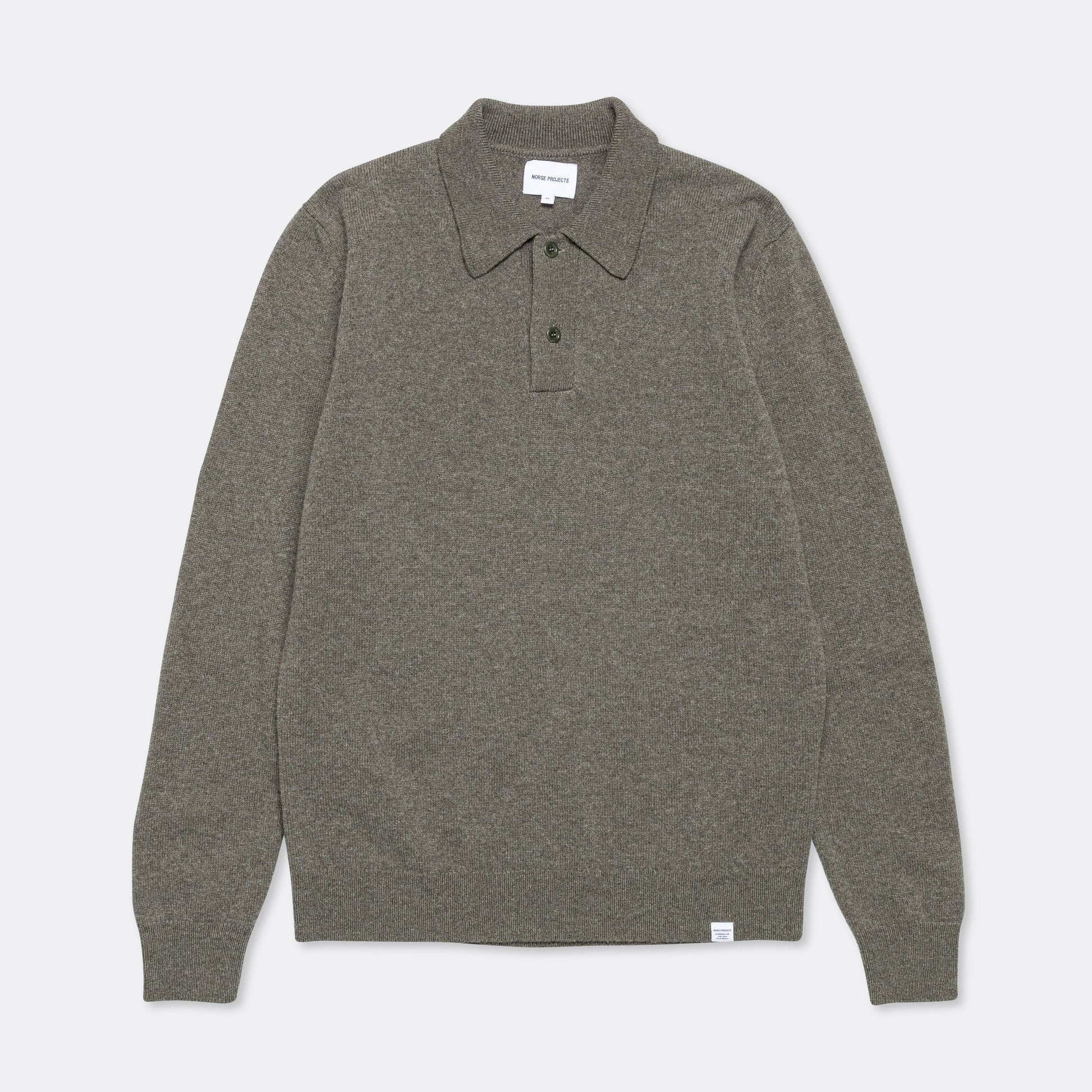 Marco Merino Lambswool Polo - Ivy Green