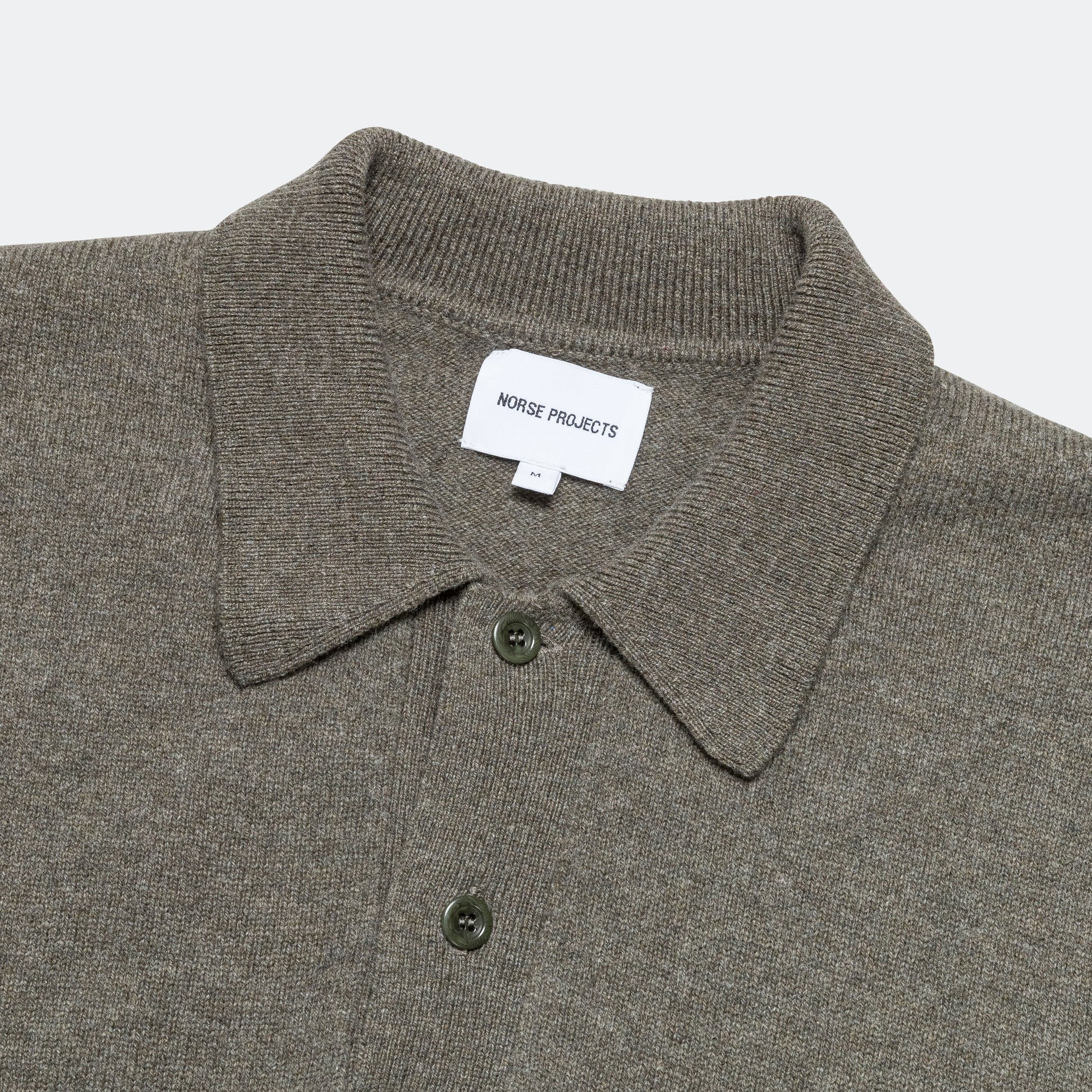 Marco Merino Lambswool Polo - Ivy Green
