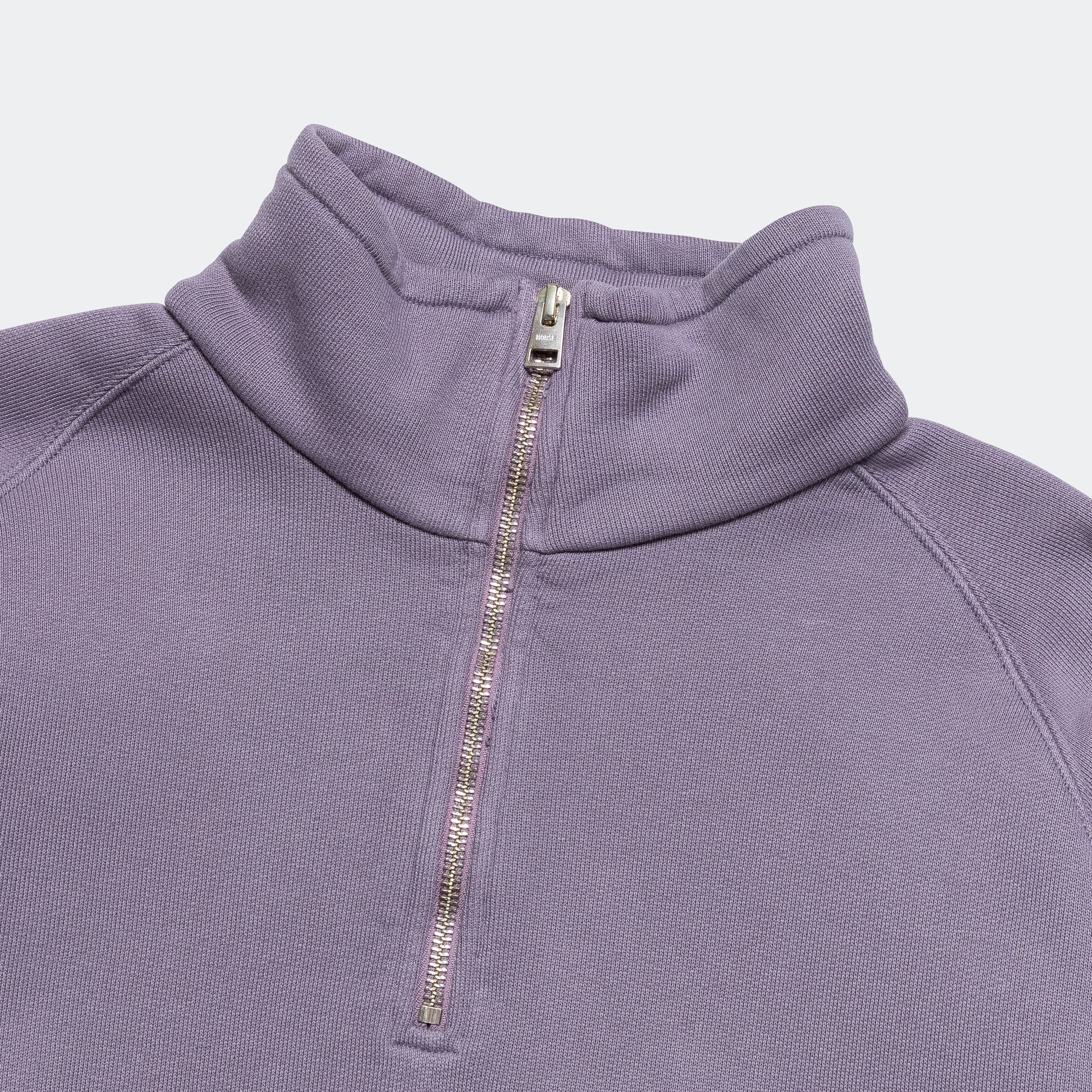 Marten Relaxed Organic Raglan Half Zip - Dusk Purple
