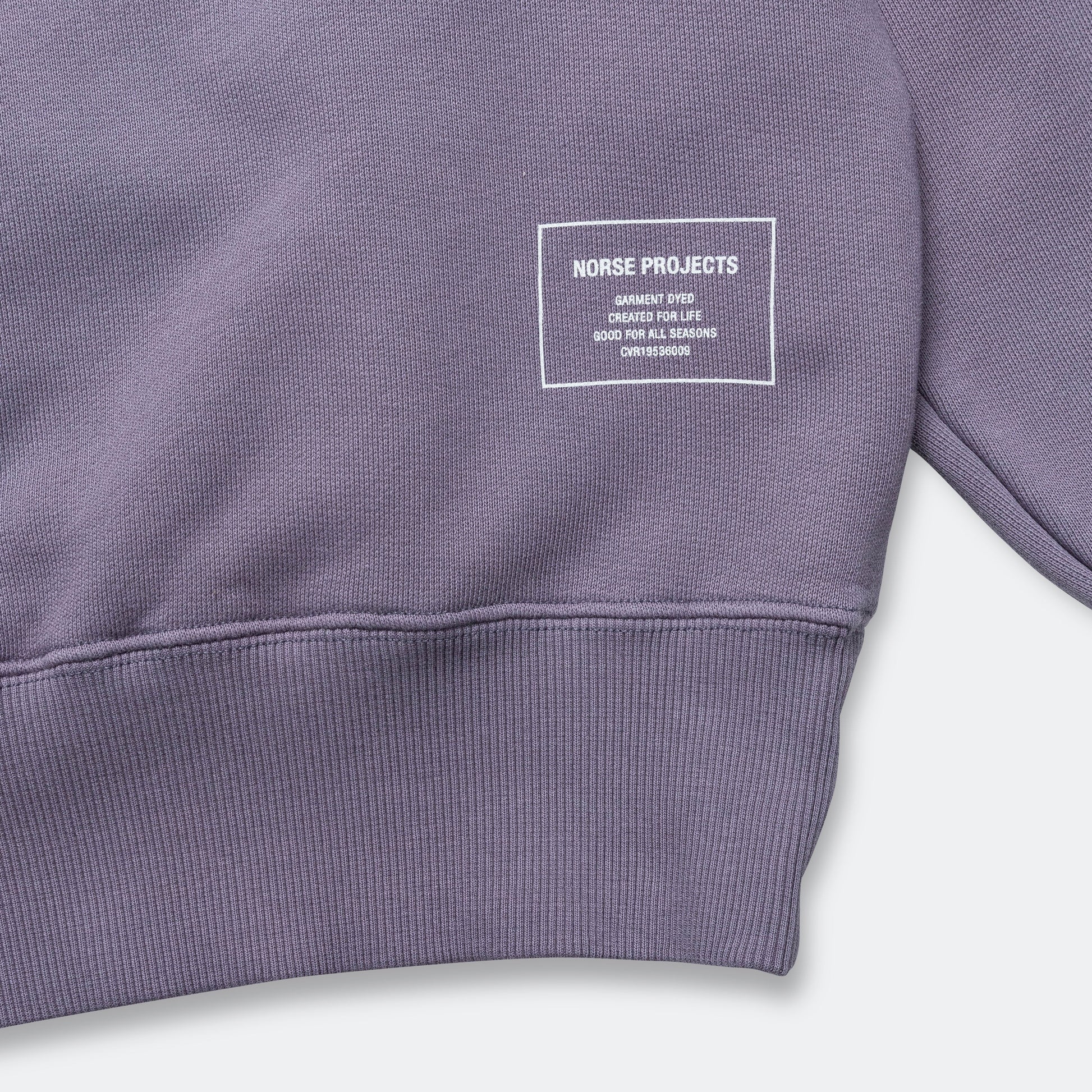 Marten Relaxed Organic Raglan Half Zip - Dusk Purple