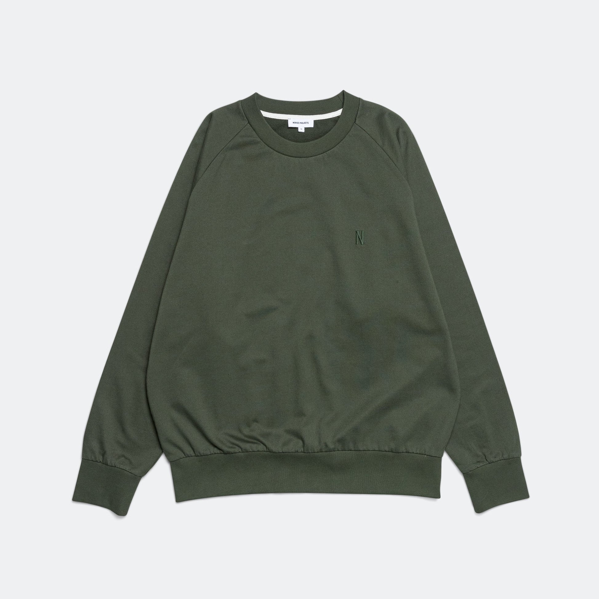 Marten Relaxed Organic Raglan Light Sweatshirt - Spruce Green