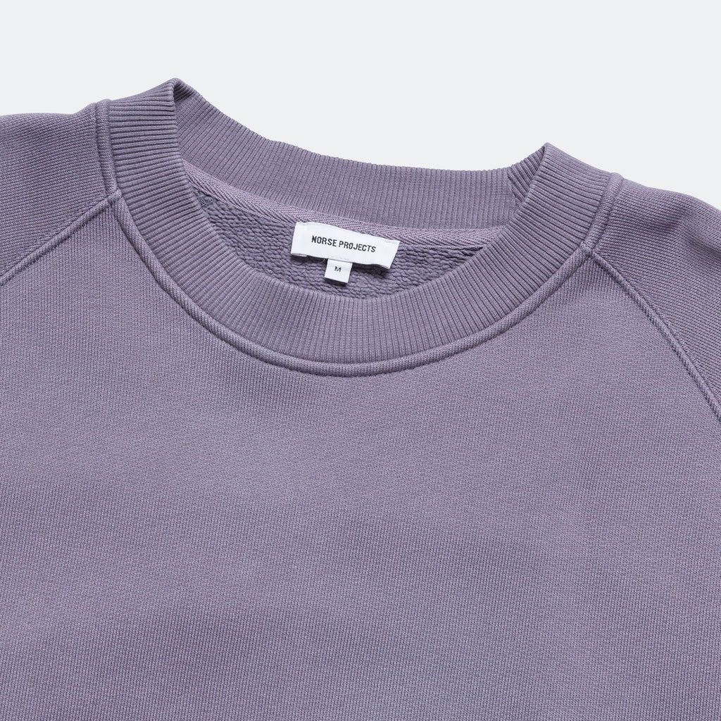 Marten Relaxed Organic Raglan Sweatshirt - Dusk Purple