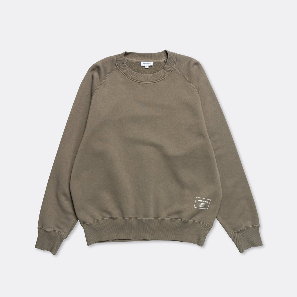 Marten Relaxed Organic Raglan Sweatshirt - Sediment Green