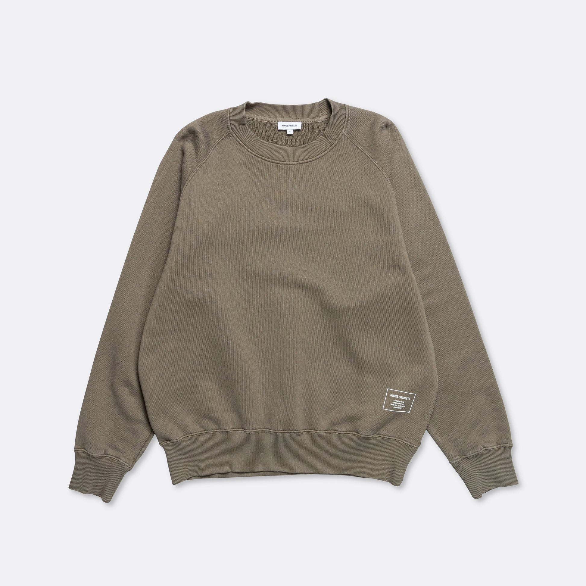 Marten Relaxed Organic Raglan Sweatshirt - Sediment Green