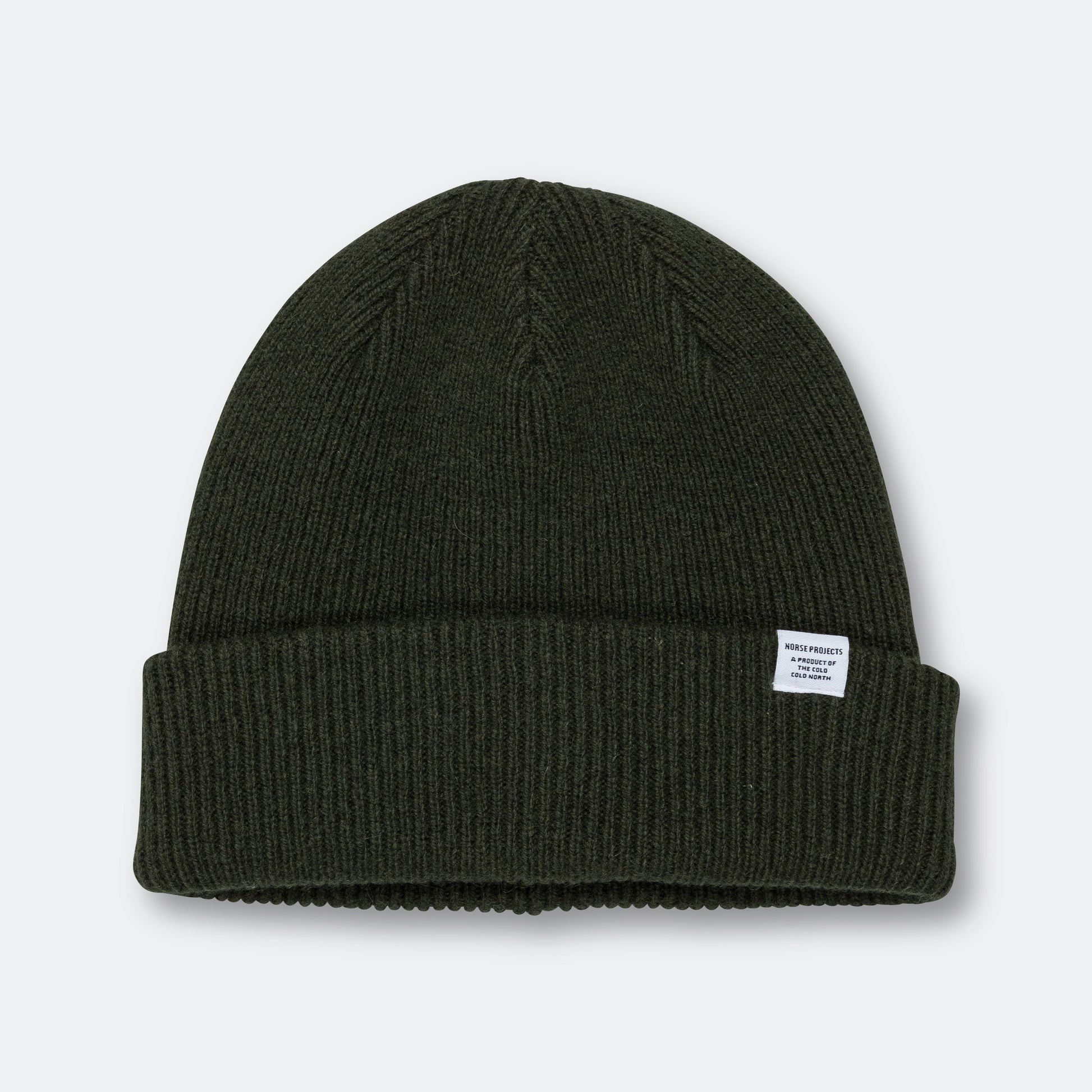 Merino Lambswool Beanie - Army Green
