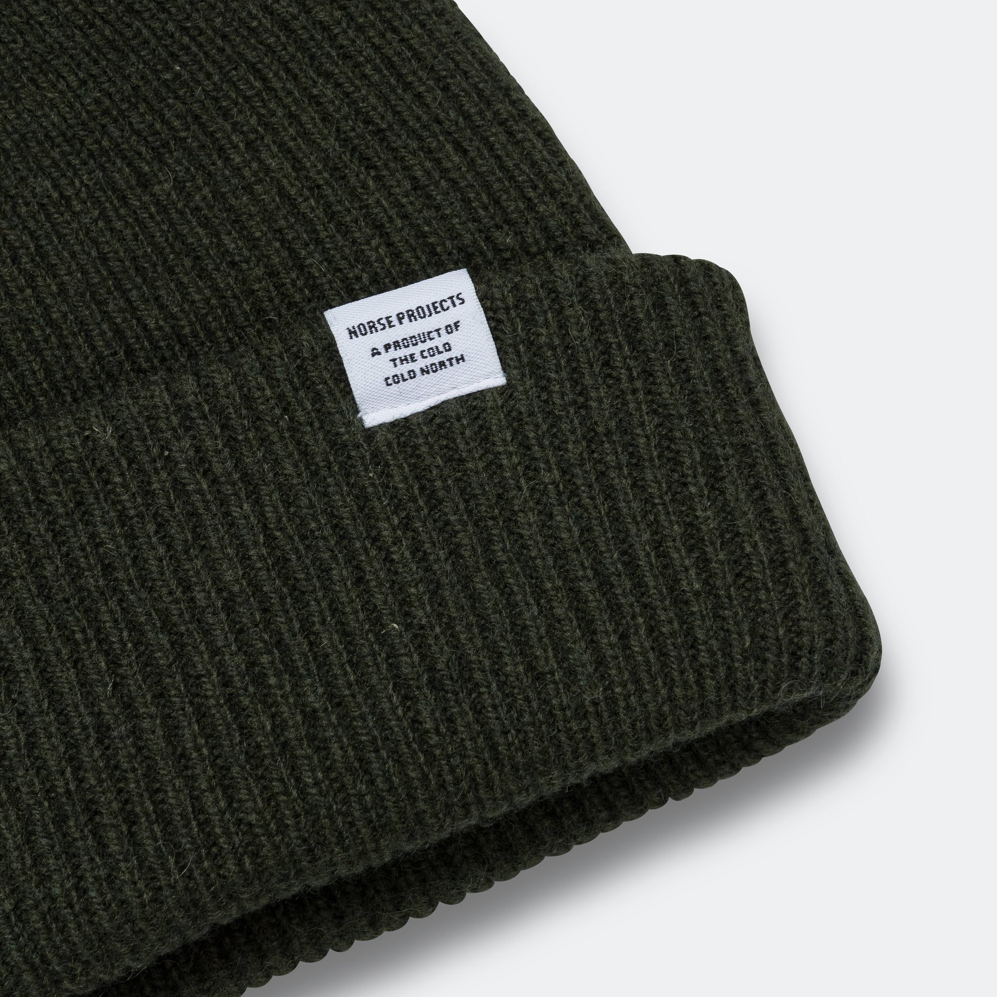 Merino Lambswool Beanie - Army Green