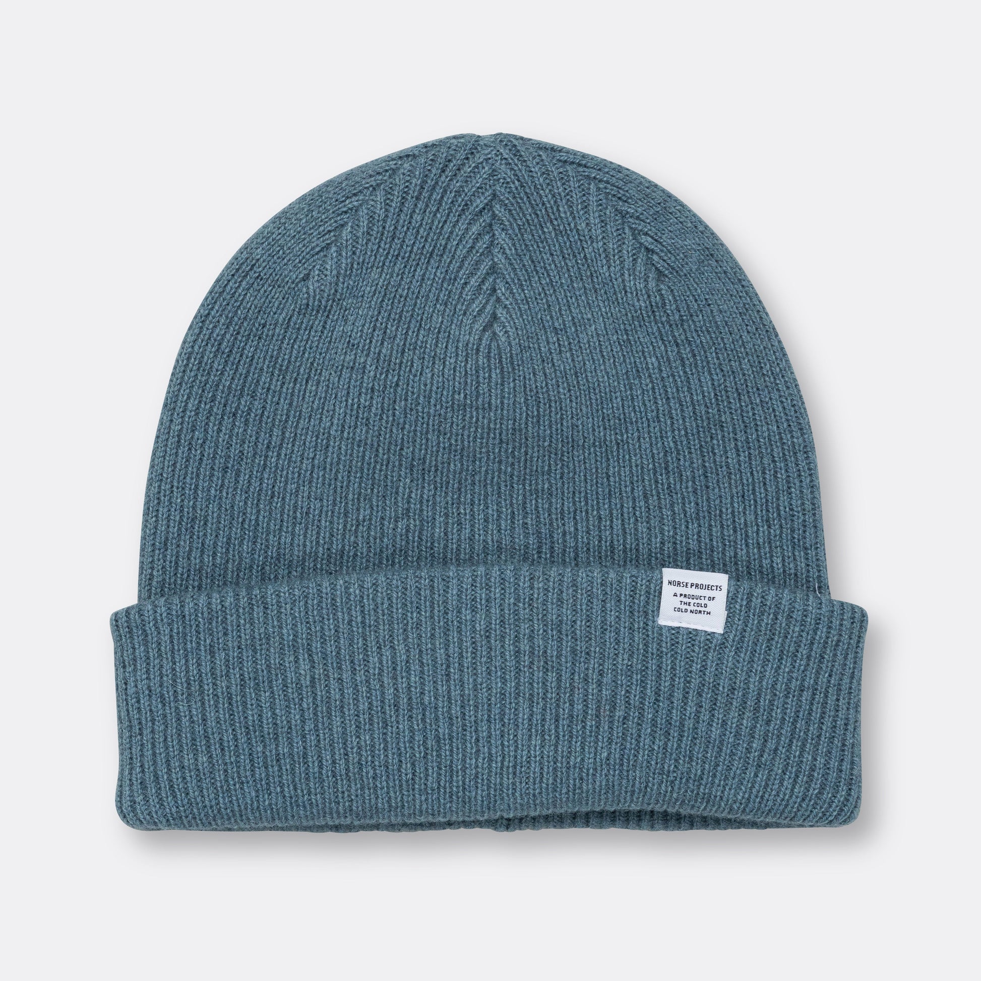 Merino Lambswool Beanie - Light Stone Blue