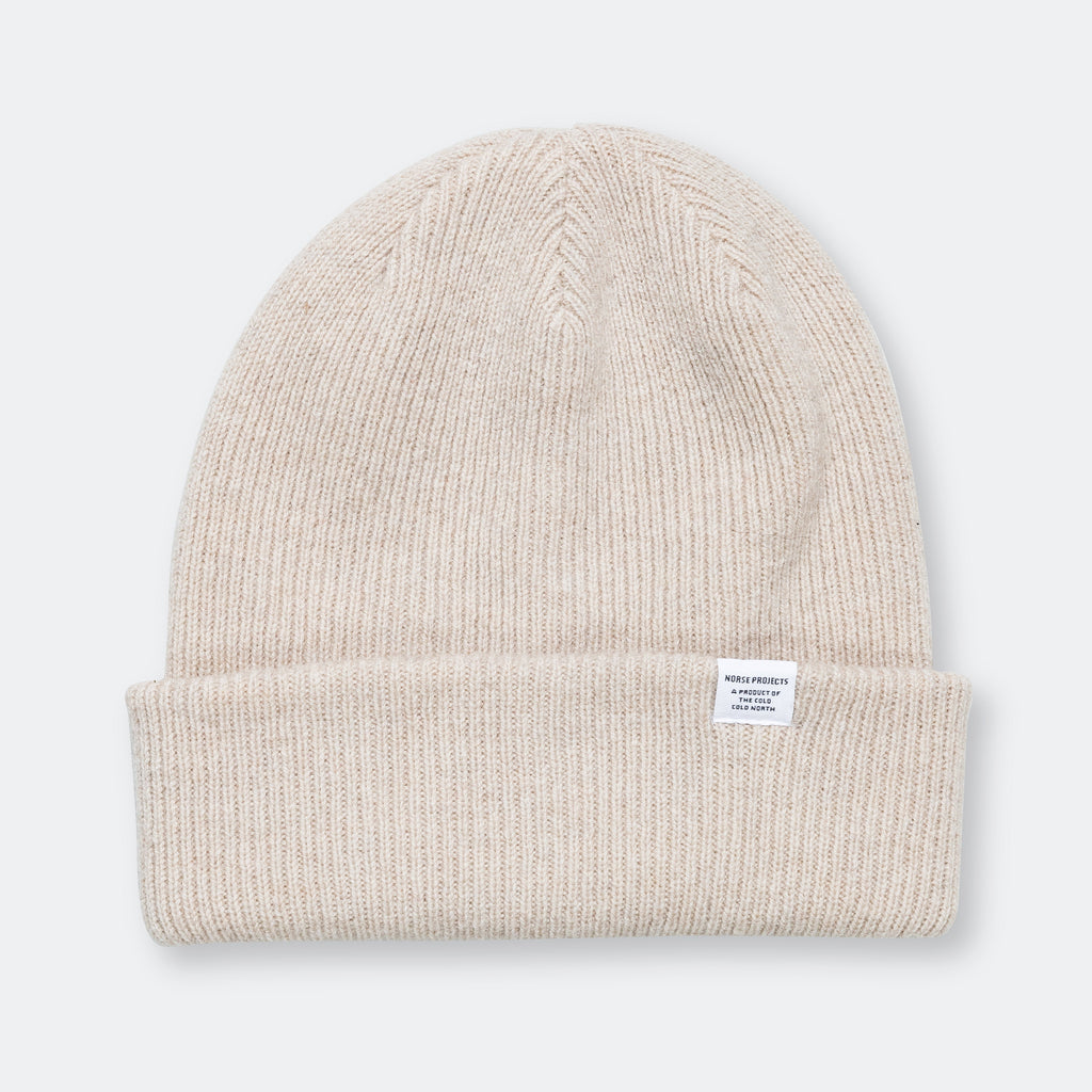 Merino Lambswool Beanie - Oatmeal/Oatmeal