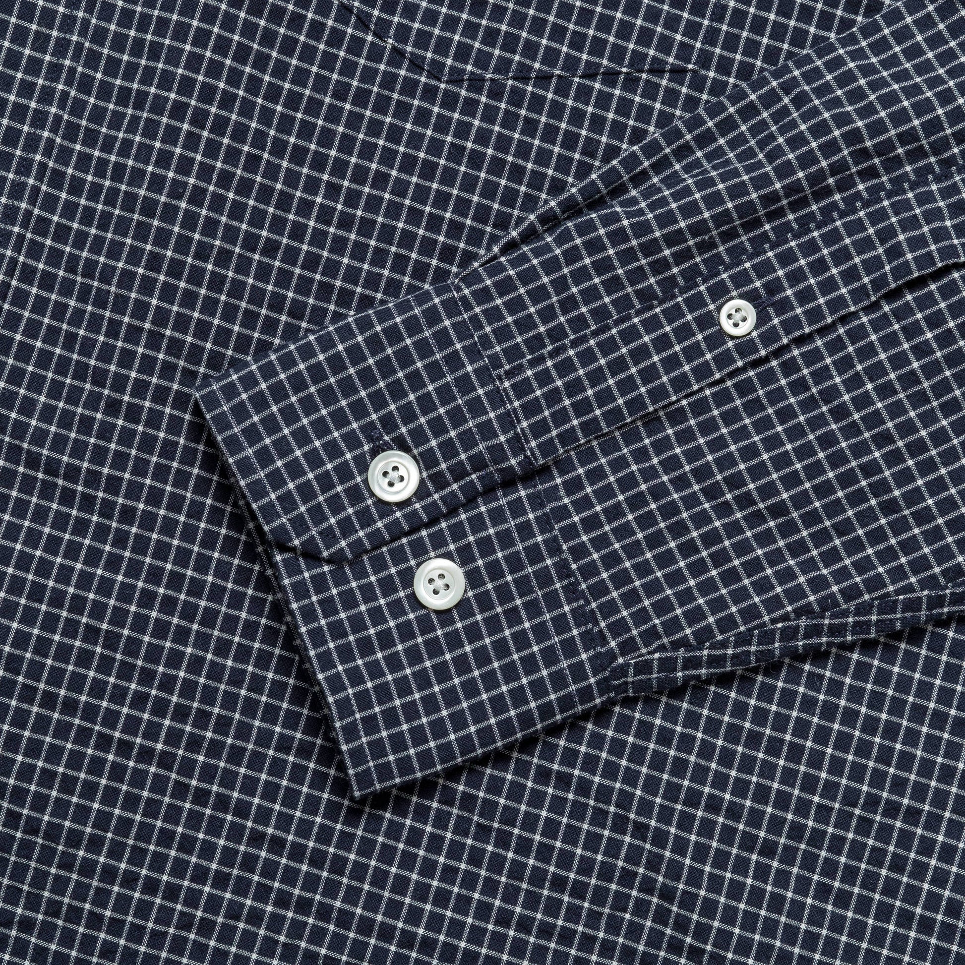 Mo Check Oversized Shirt - Dark Navy