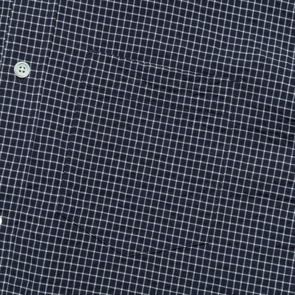Mo Check Oversized Shirt - Dark Navy