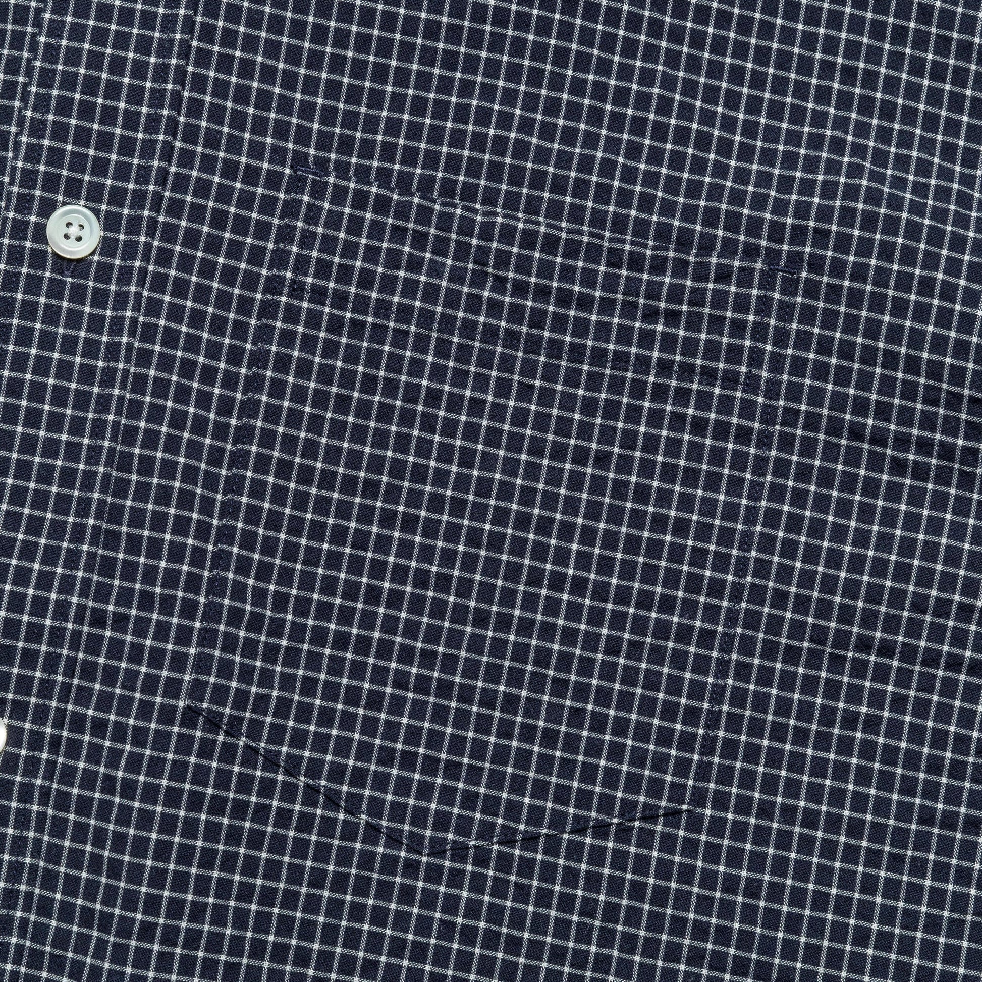 Mo Check Oversized Shirt - Dark Navy