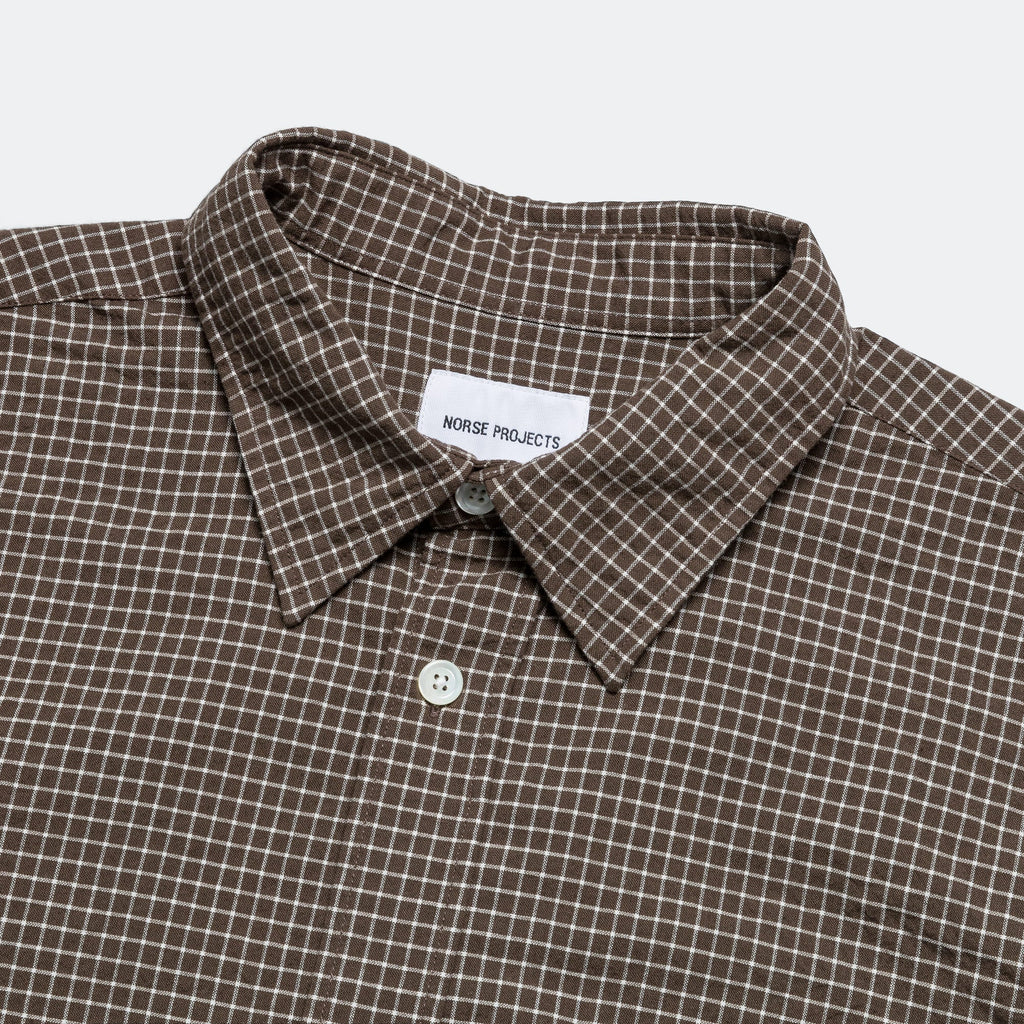 Mo Check Oversized Shirt - Taupe