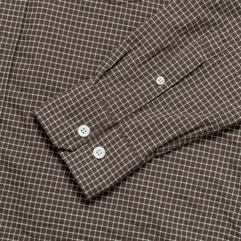 Mo Check Oversized Shirt - Taupe