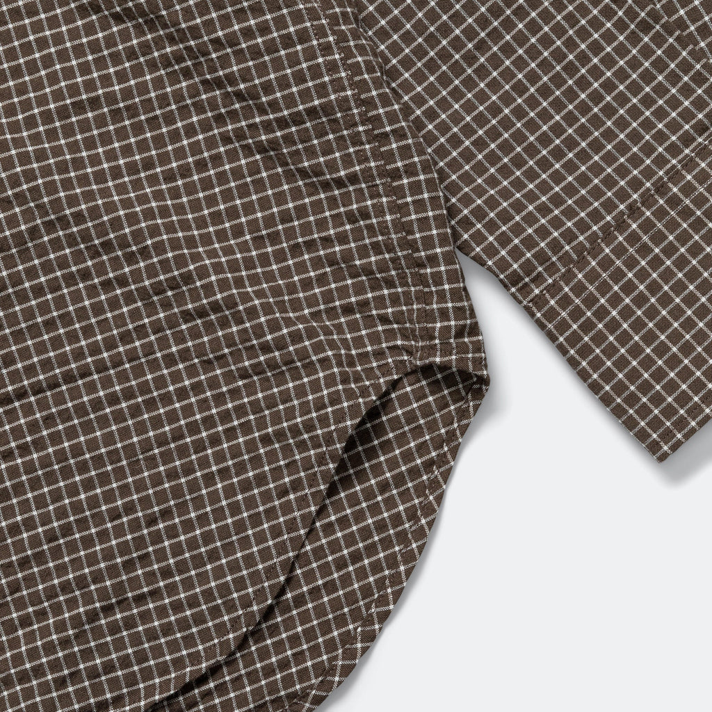 Mo Check Oversized Shirt - Taupe