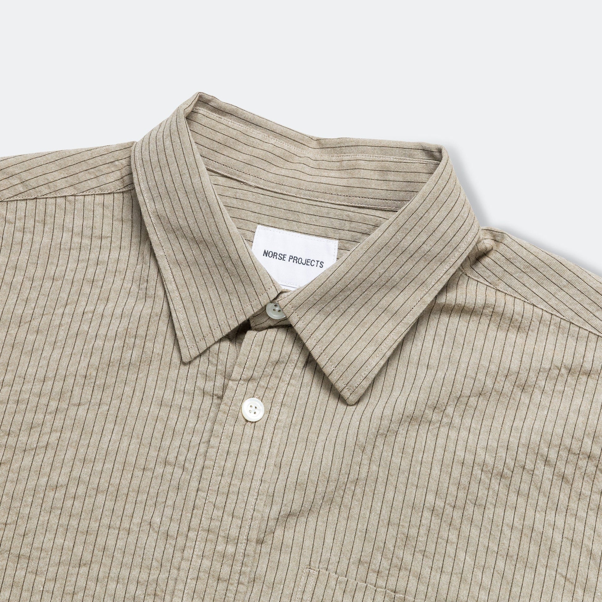 Mo Oversized Striped Shirt - Clay