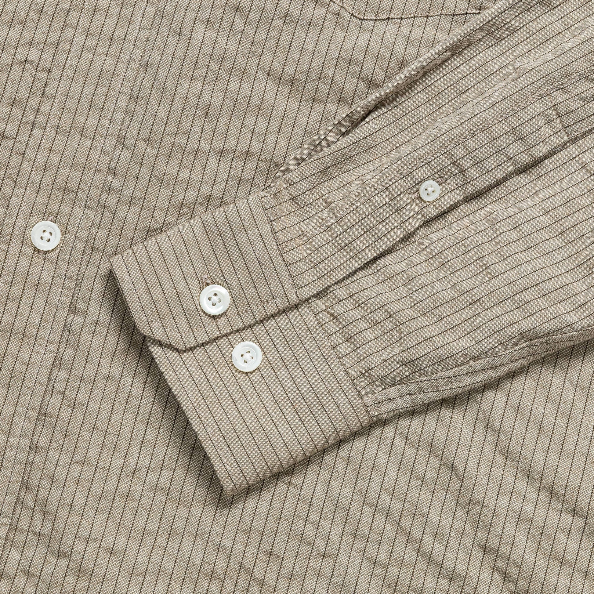 Mo Oversized Striped Shirt - Clay